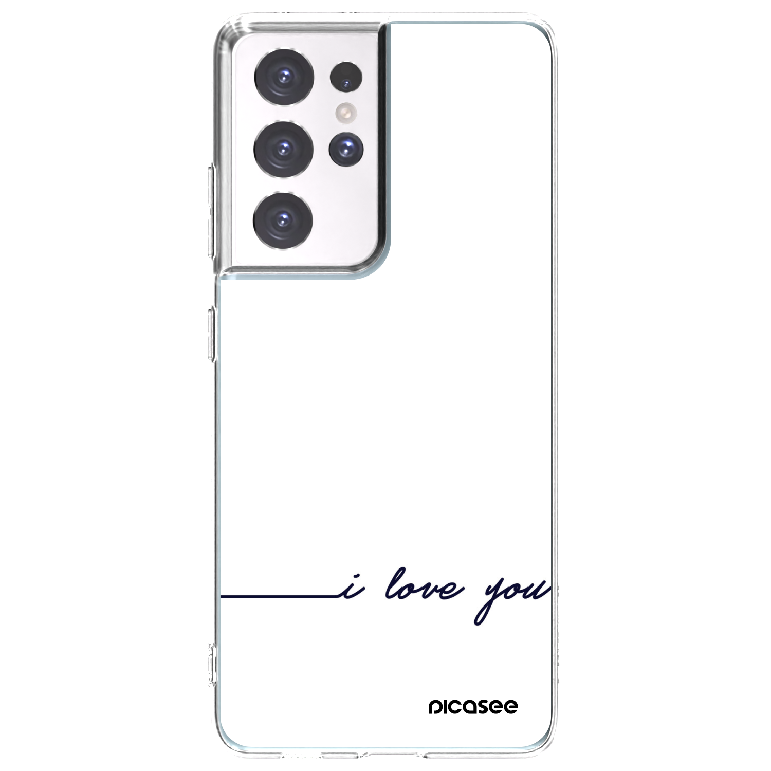 Picasee διαφανής θήκη σιλικόνης Samsung Galaxy S21 Ultra 5G G998B - I love you