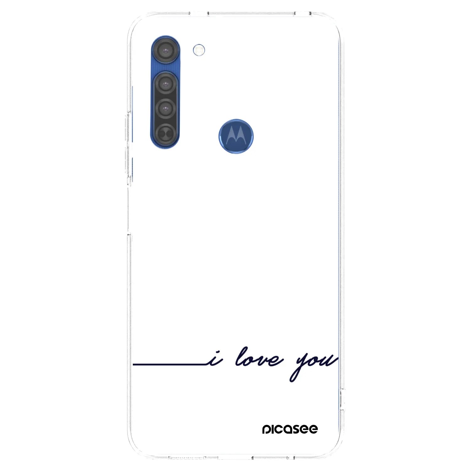 Picasee διαφανής θήκη σιλικόνης Motorola Moto G8 - I love you