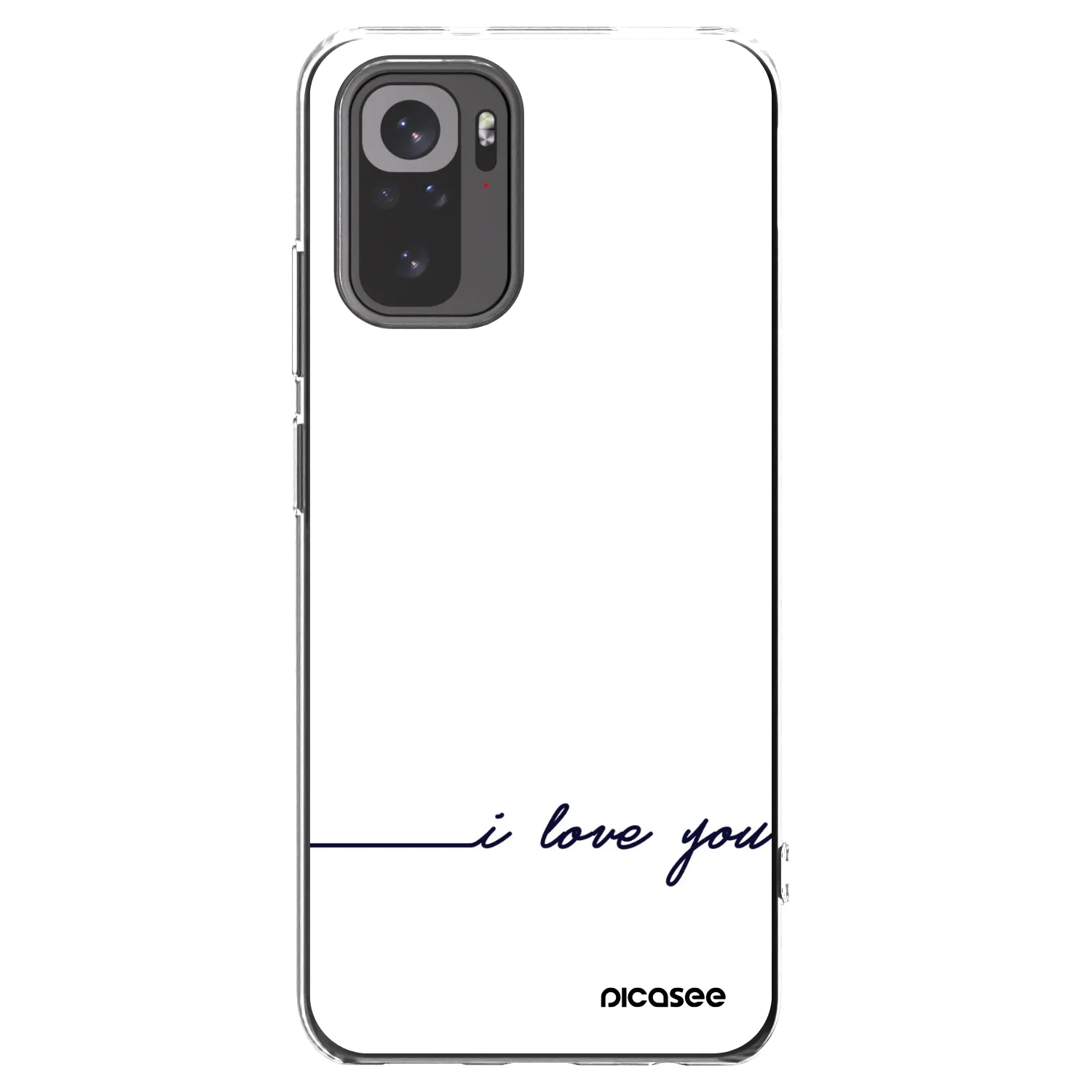 Picasee διαφανής θήκη σιλικόνης Xiaomi Redmi Note 10 - I love you