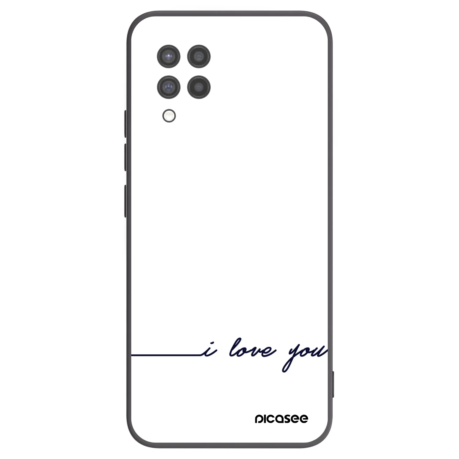 Picasee Μαύρη θήκη σιλικόνης για Samsung Galaxy A42 A426B - I love you