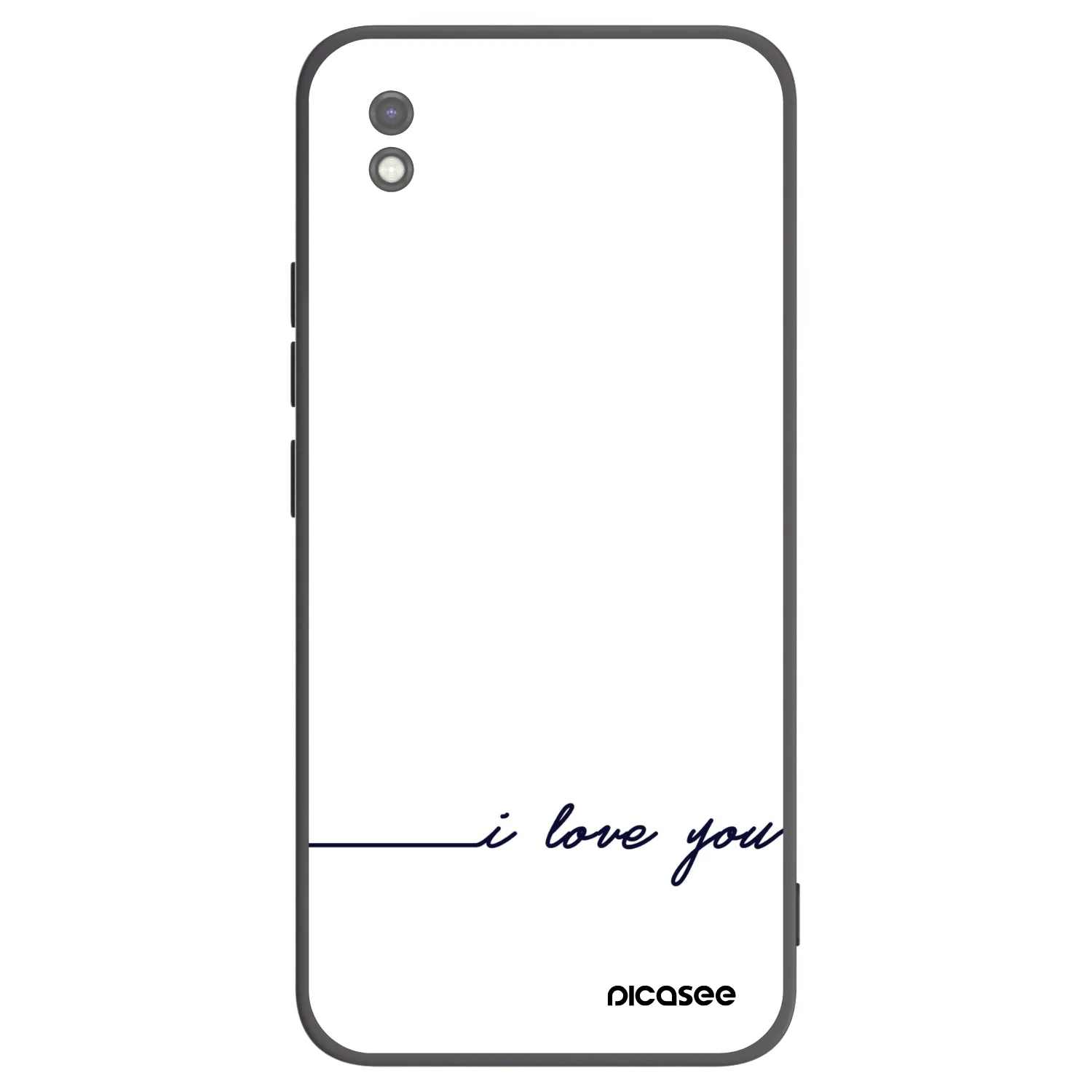 Picasee Μαύρη θήκη σιλικόνης για Xiaomi Redmi 9AT - I love you