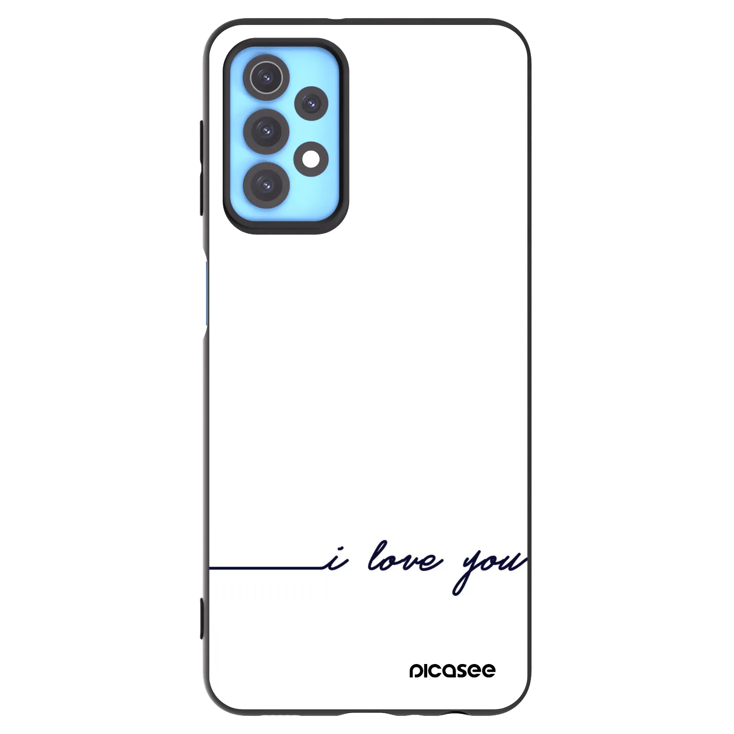 Picasee Μαύρη θήκη σιλικόνης για Samsung Galaxy A32 4G SM-A325F - I love you