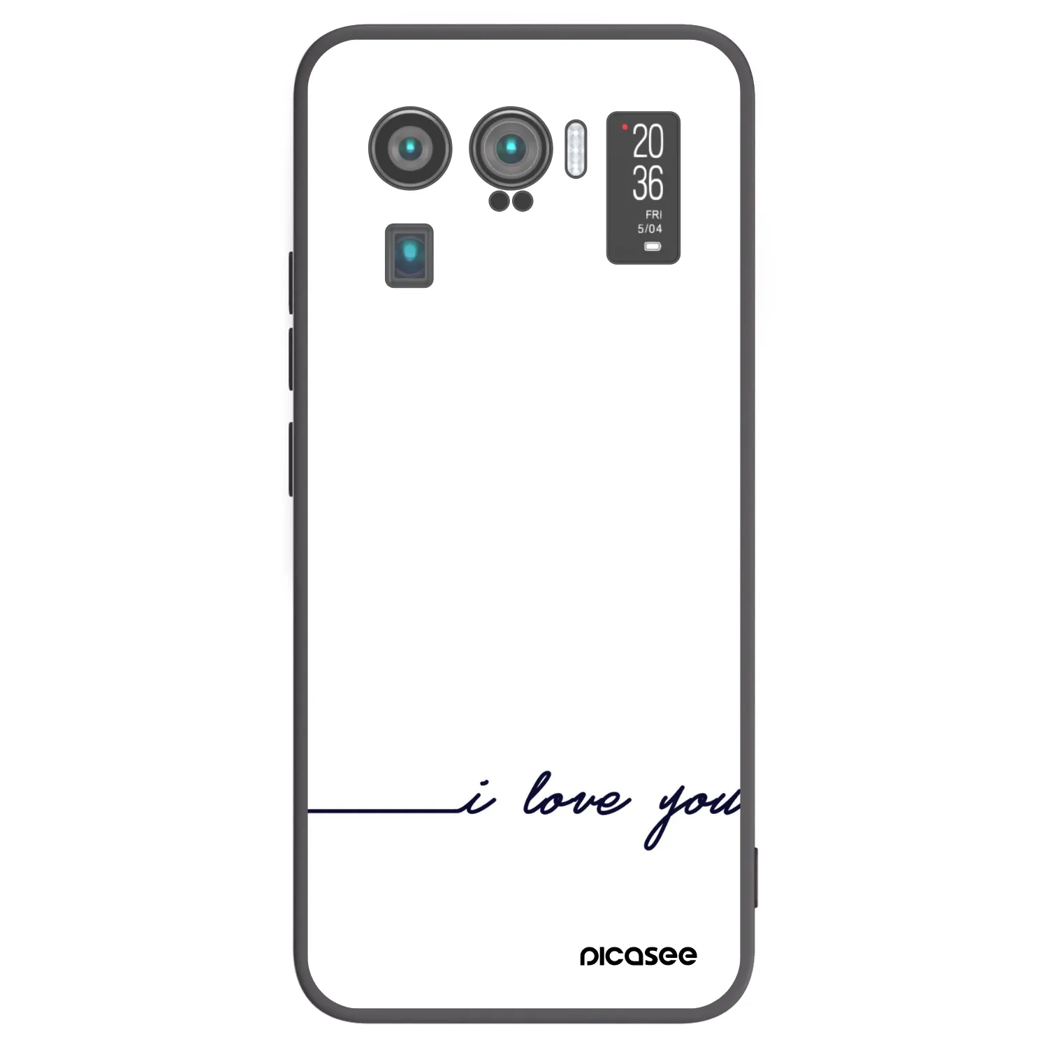 Picasee Μαύρη θήκη σιλικόνης για Xiaomi Mi 11 Ultra - I love you