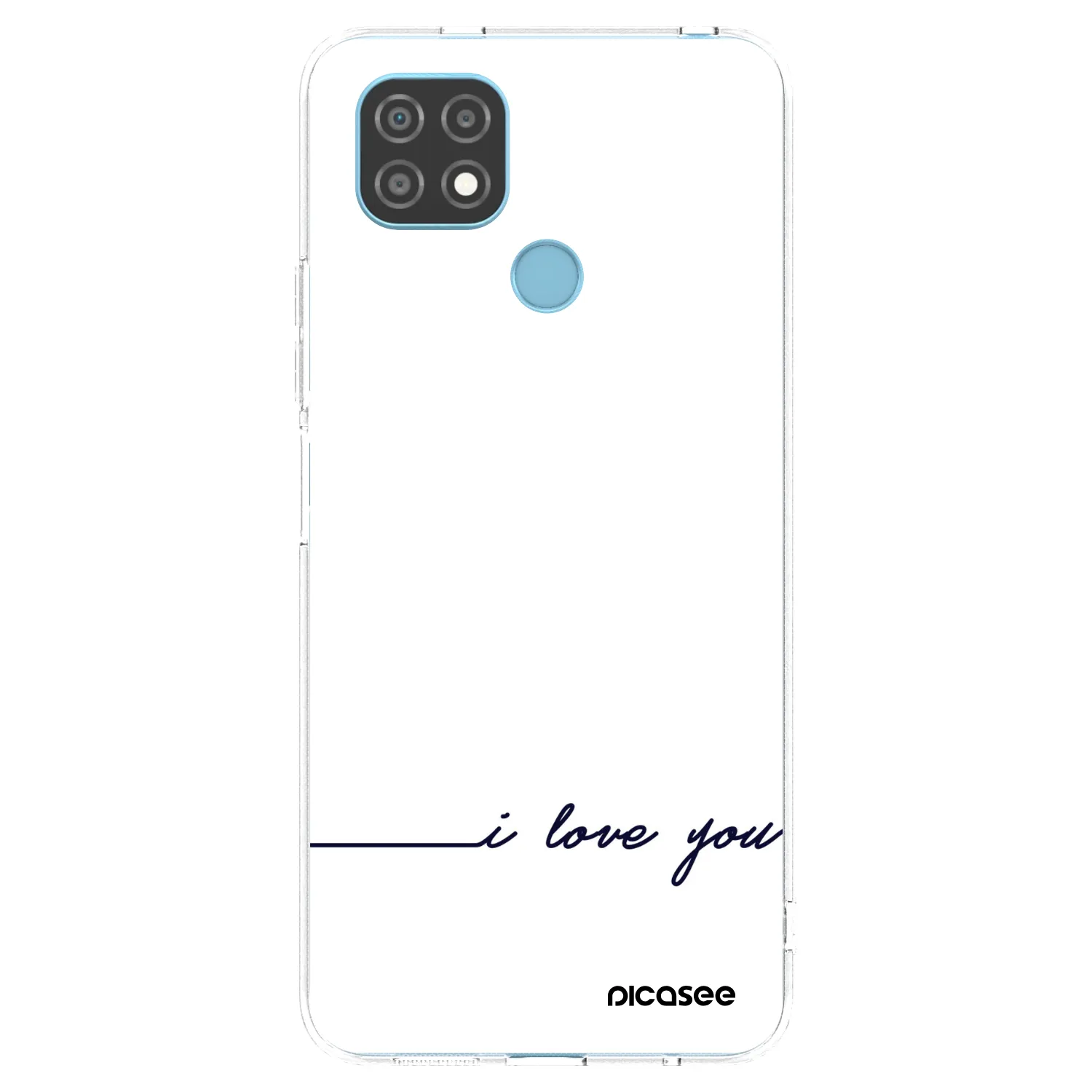 Picasee διαφανής θήκη σιλικόνης Realme C21 - I love you