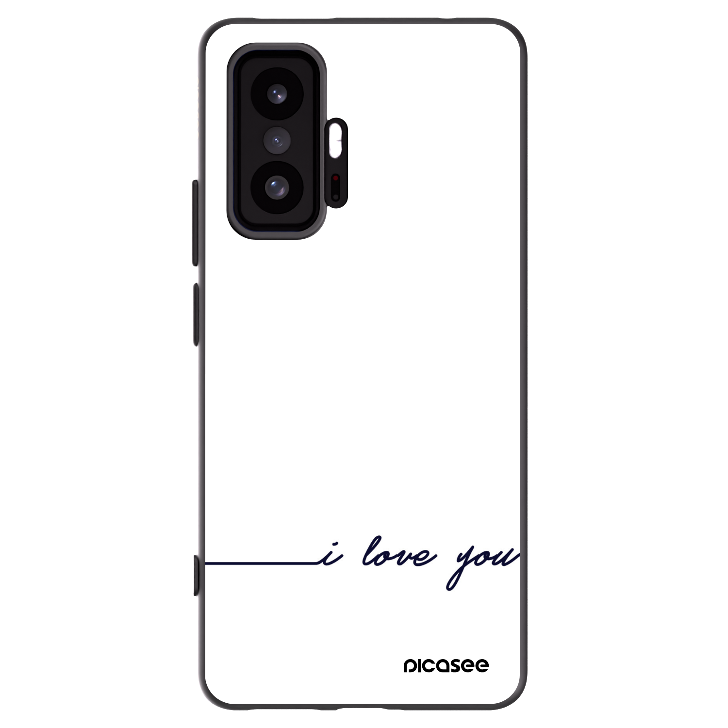 Picasee Μαύρη θήκη σιλικόνης για Xiaomi 11T Pro - I love you