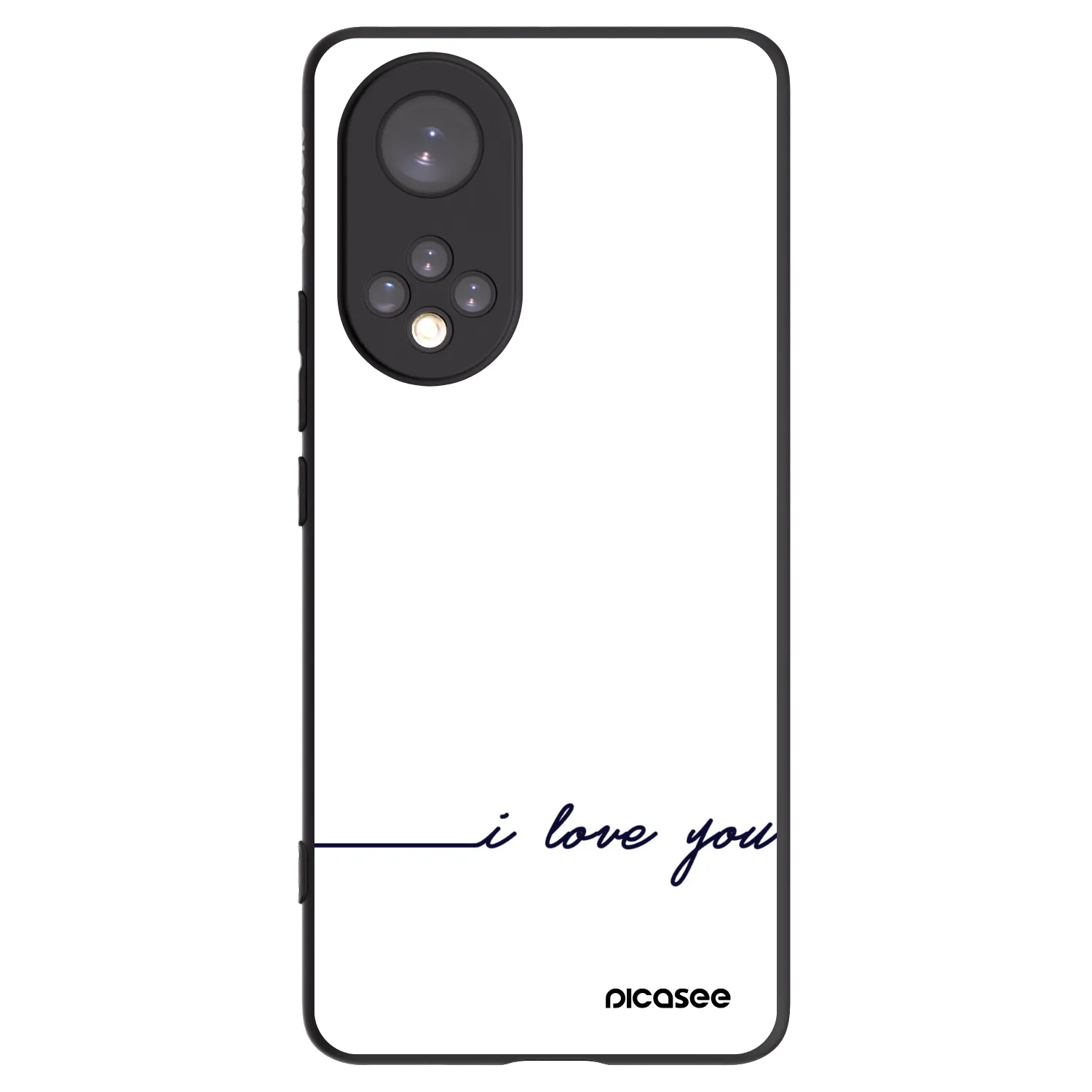 Picasee Μαύρη θήκη σιλικόνης για Honor 50 5G - I love you
