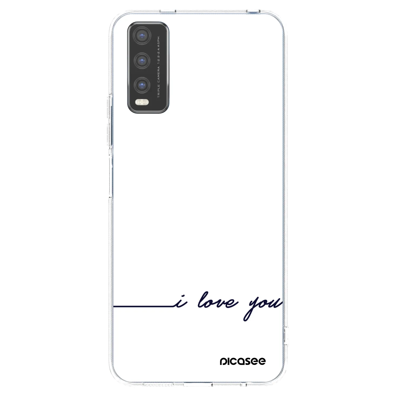Picasee διαφανής θήκη σιλικόνης Vivo Y20s - I love you