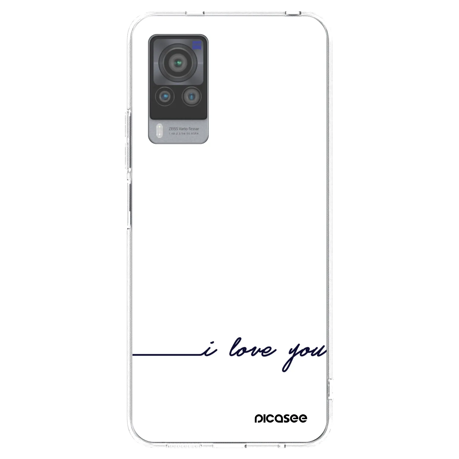 Picasee διαφανής θήκη σιλικόνης Vivo X60 Pro 5G - I love you