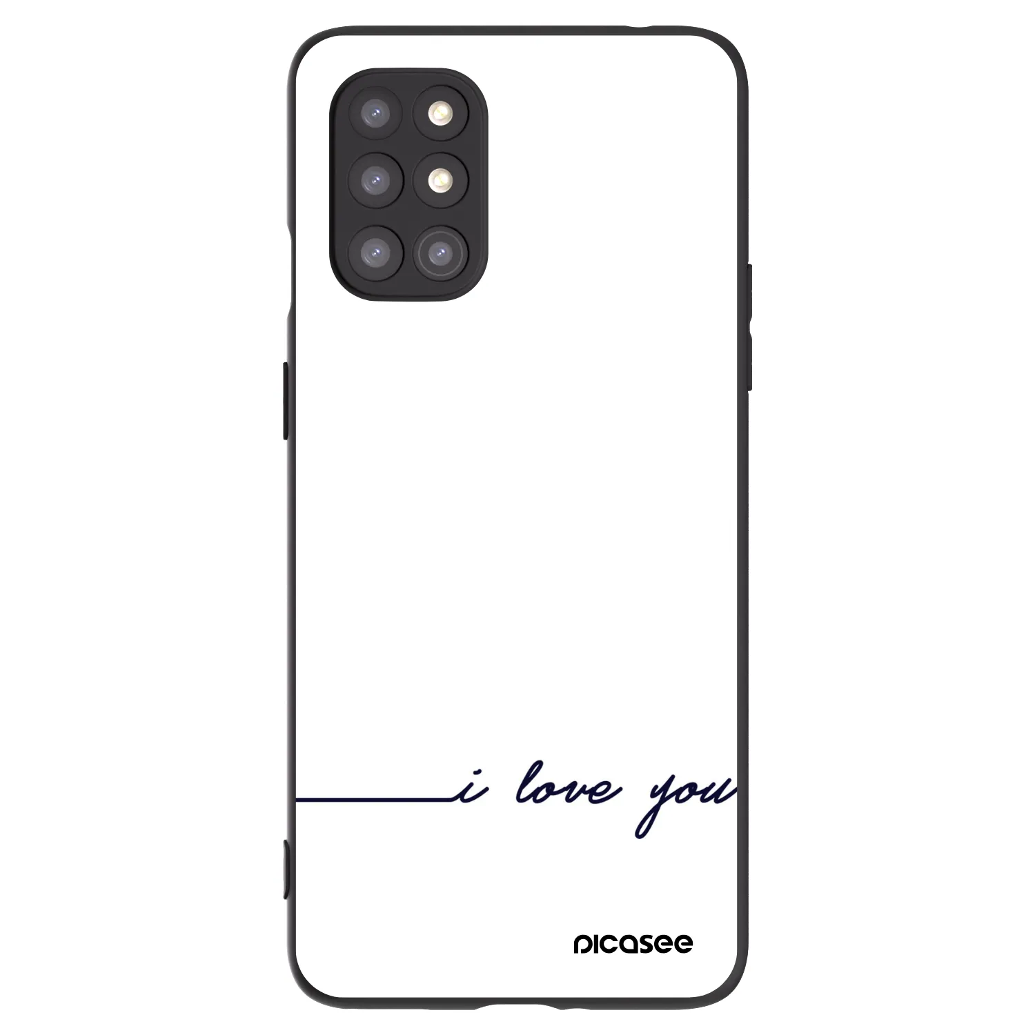 Picasee Μαύρη θήκη σιλικόνης για OnePlus 8T - I love you