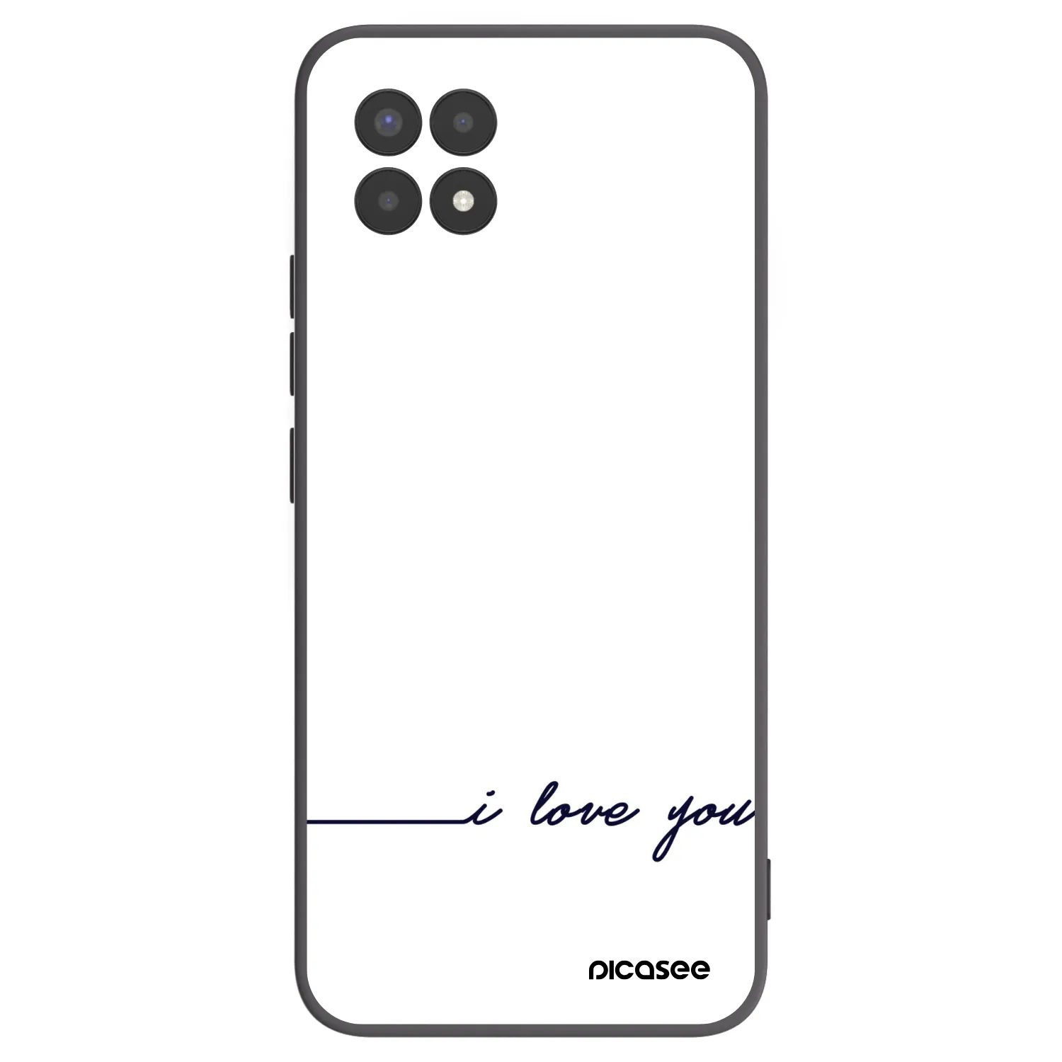 Picasee Μαύρη θήκη σιλικόνης για Realme 8i - I love you
