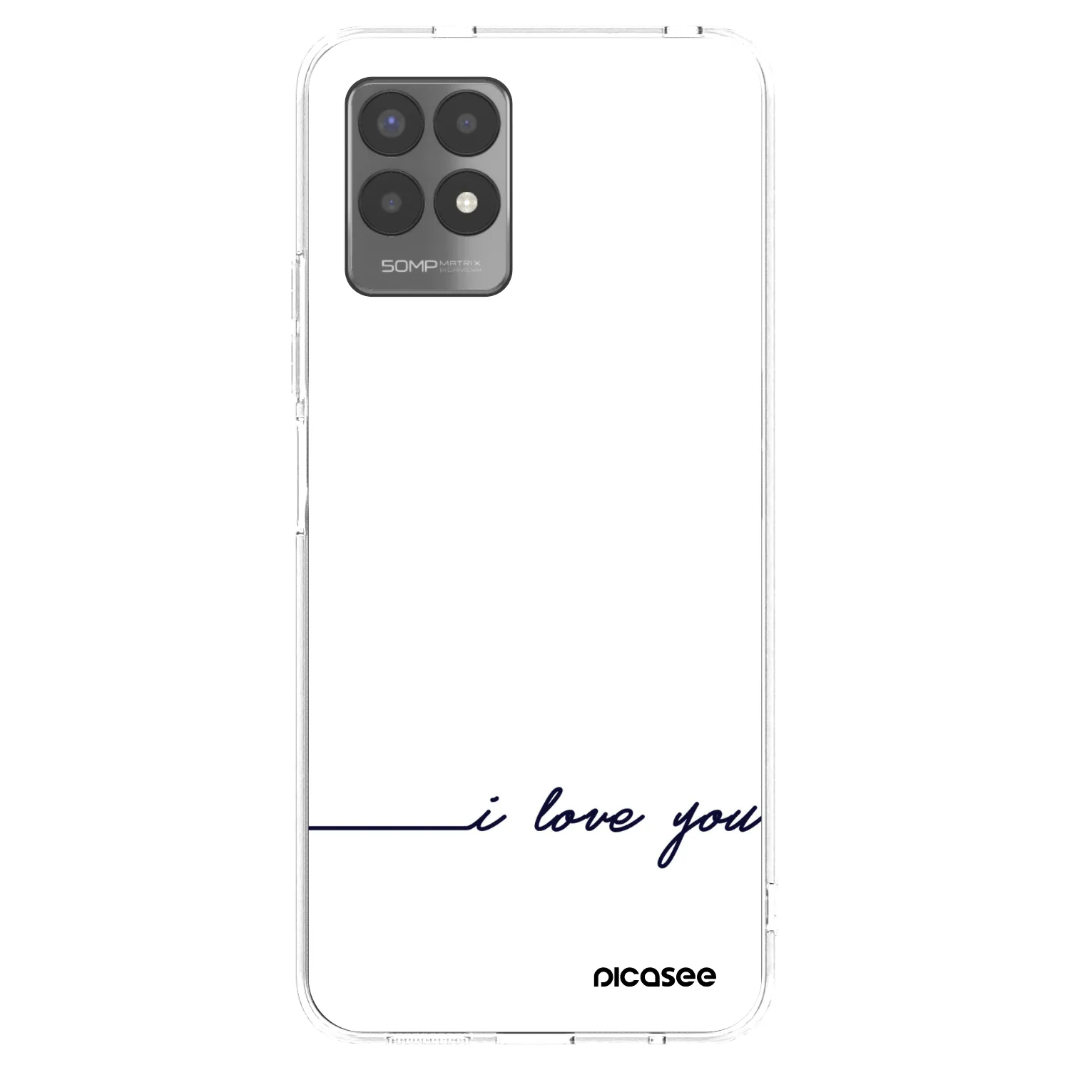 Picasee διαφανής θήκη σιλικόνης Realme 8i - I love you