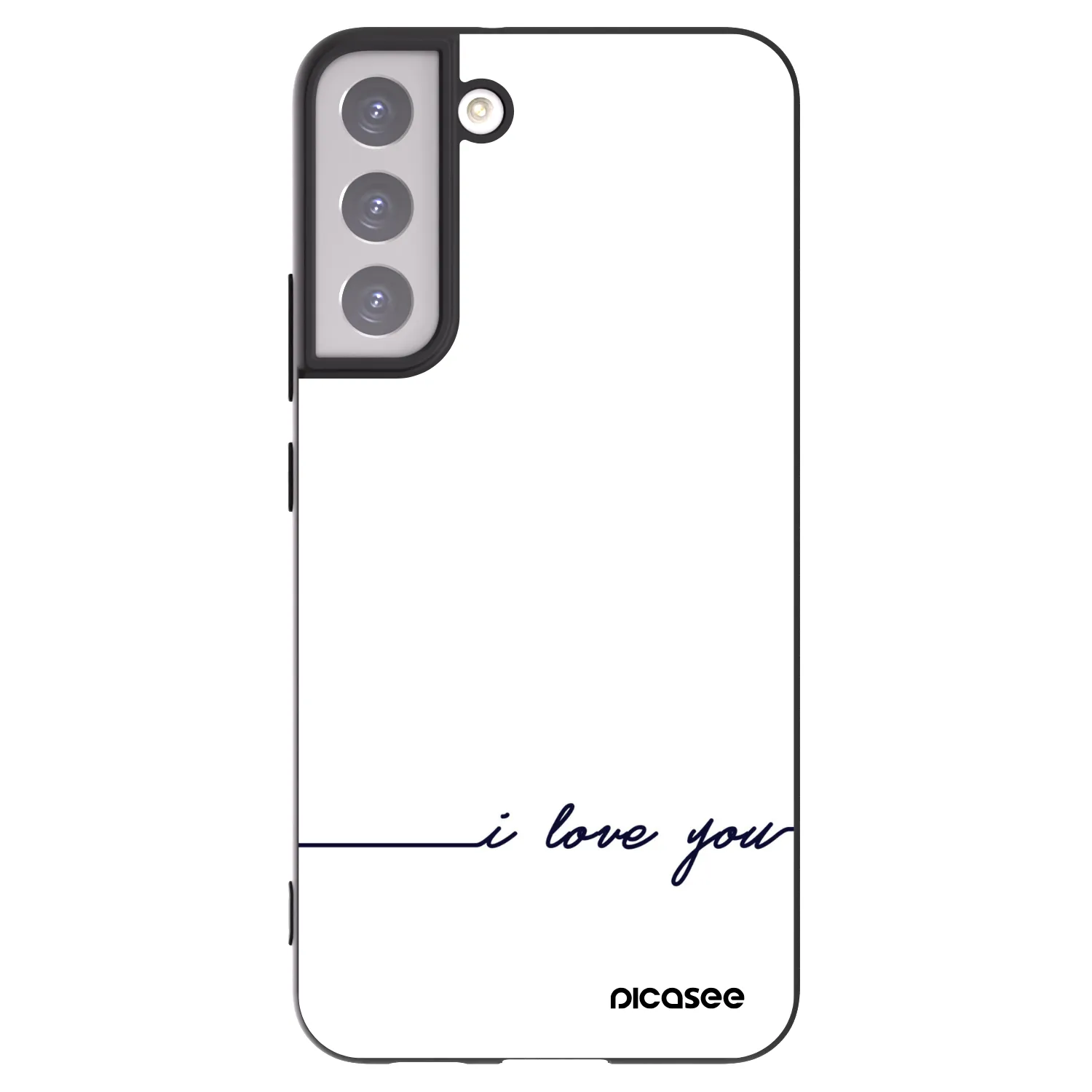 Picasee Μαύρη θήκη σιλικόνης για Samsung Galaxy S22+ 5G - I love you