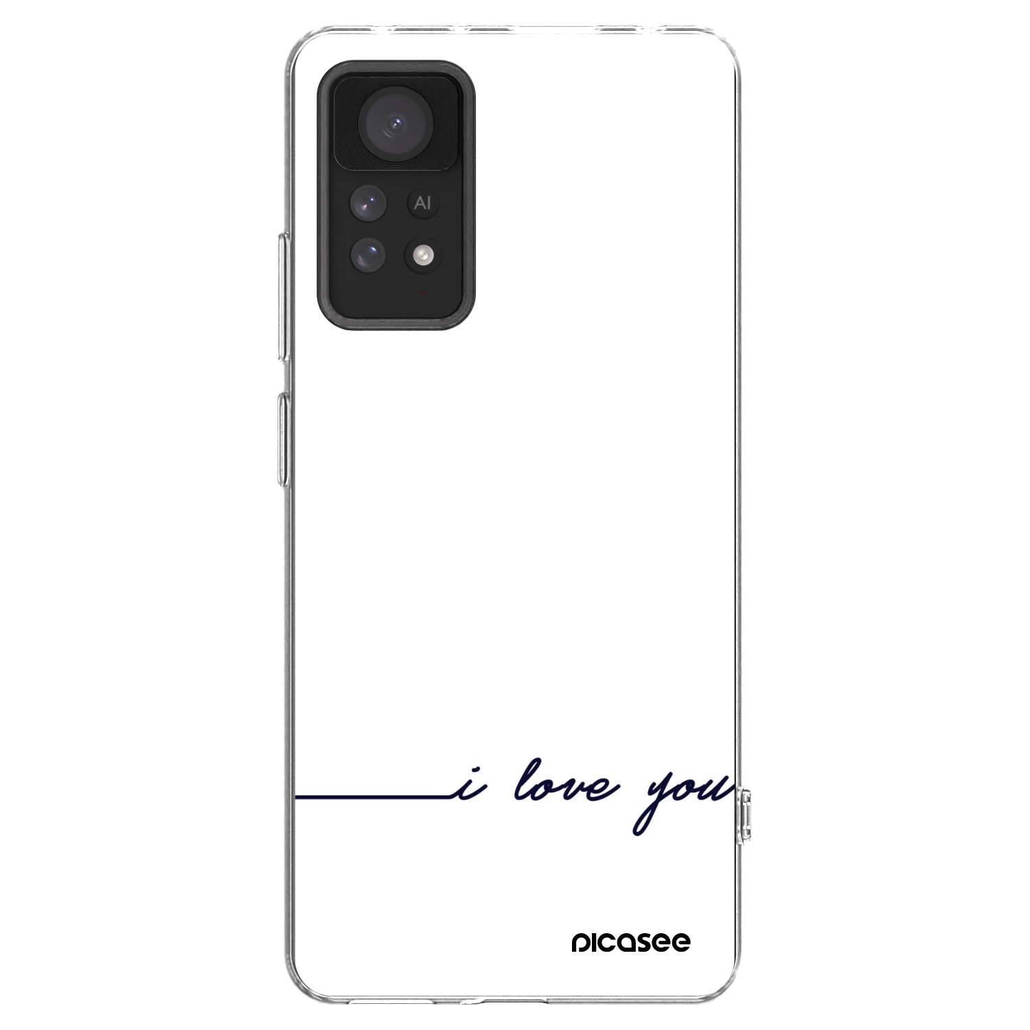 Picasee διαφανής θήκη σιλικόνης Xiaomi Redmi Note 11 Pro 5G - I love you