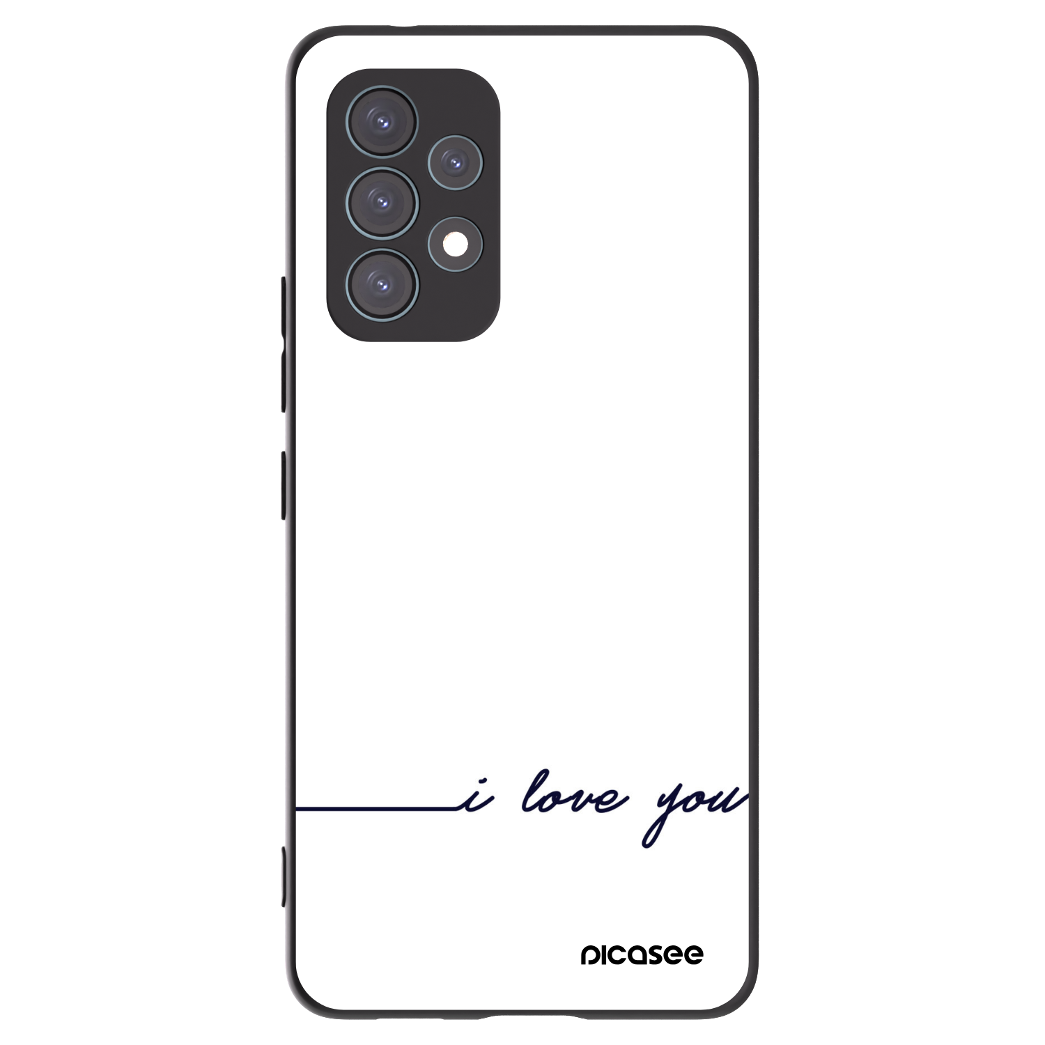 Picasee Μαύρη θήκη σιλικόνης για Samsung Galaxy A53 5G A536 - I love you