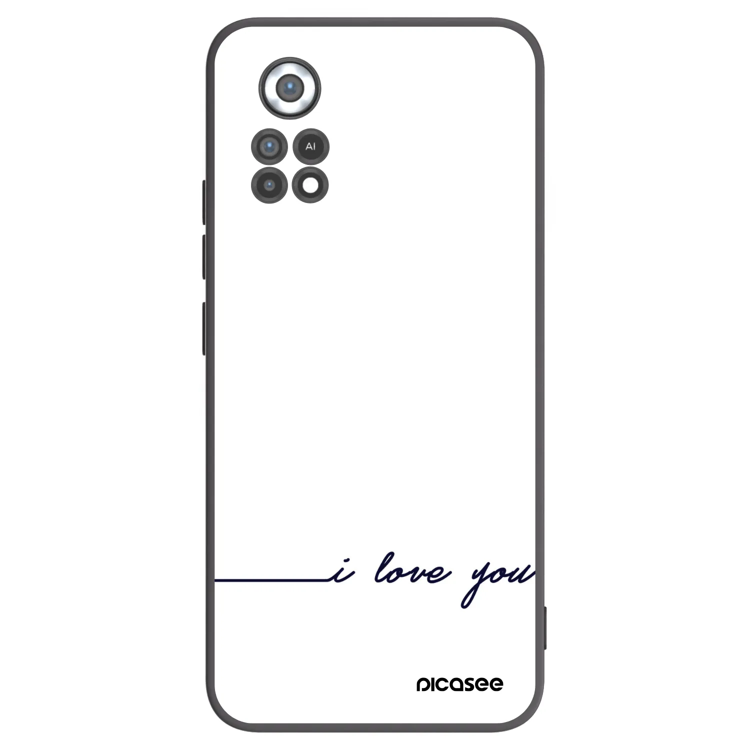 Picasee Μαύρη θήκη σιλικόνης για Xiaomi Poco X4 Pro 5G - I love you
