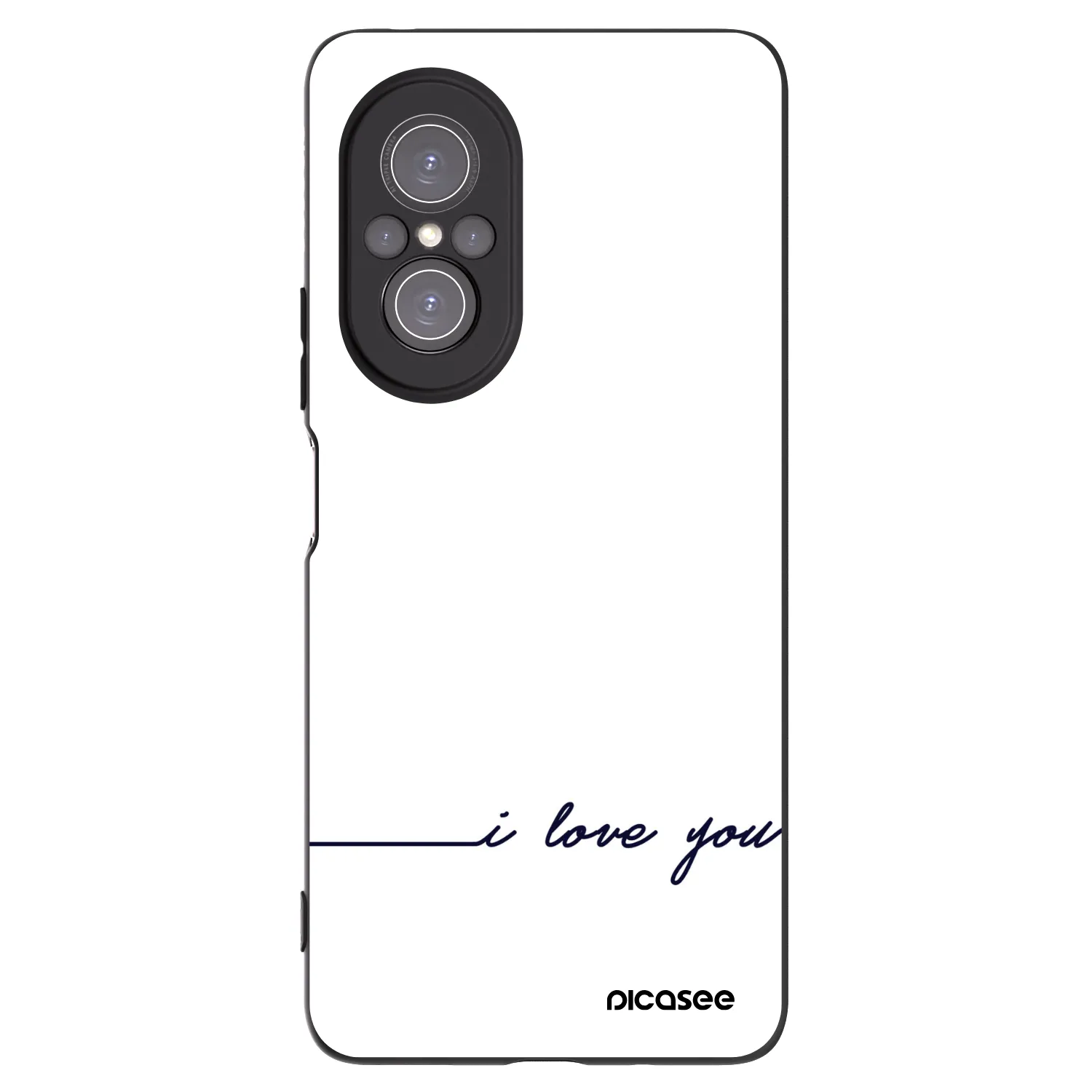 Picasee Μαύρη θήκη σιλικόνης για Huawei Nova 9 SE - I love you