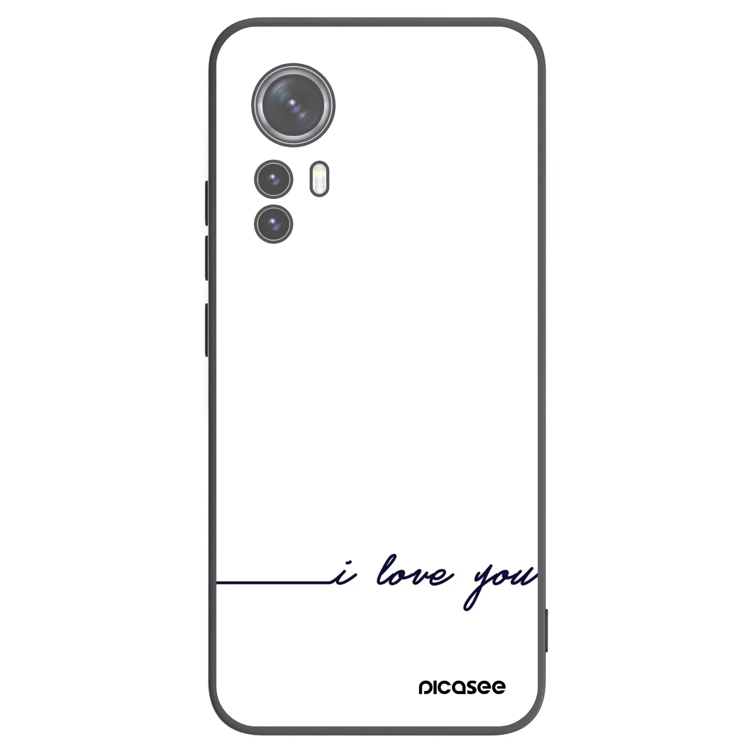 Picasee Μαύρη θήκη σιλικόνης για Xiaomi 12 - I love you