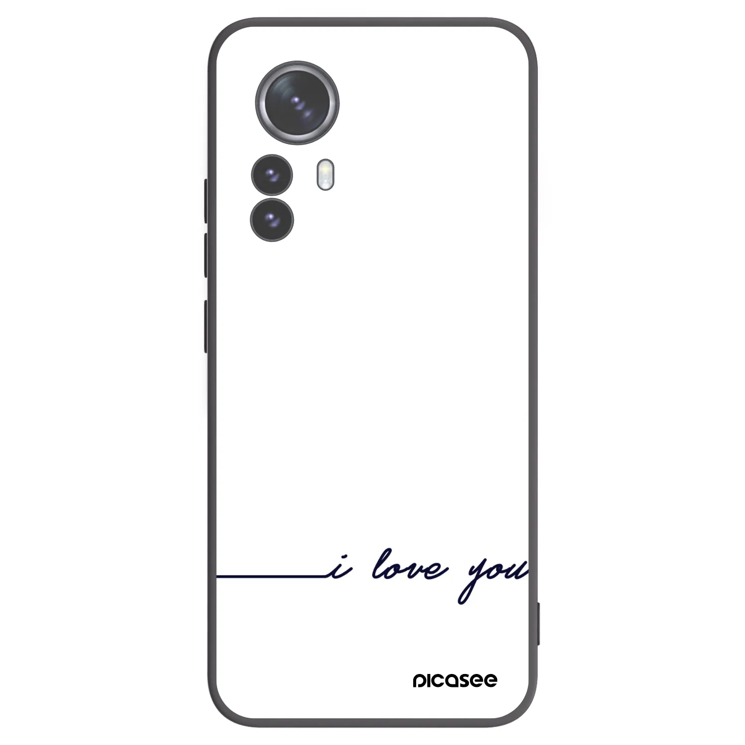 Picasee Μαύρη θήκη σιλικόνης για Xiaomi 12 Pro - I love you