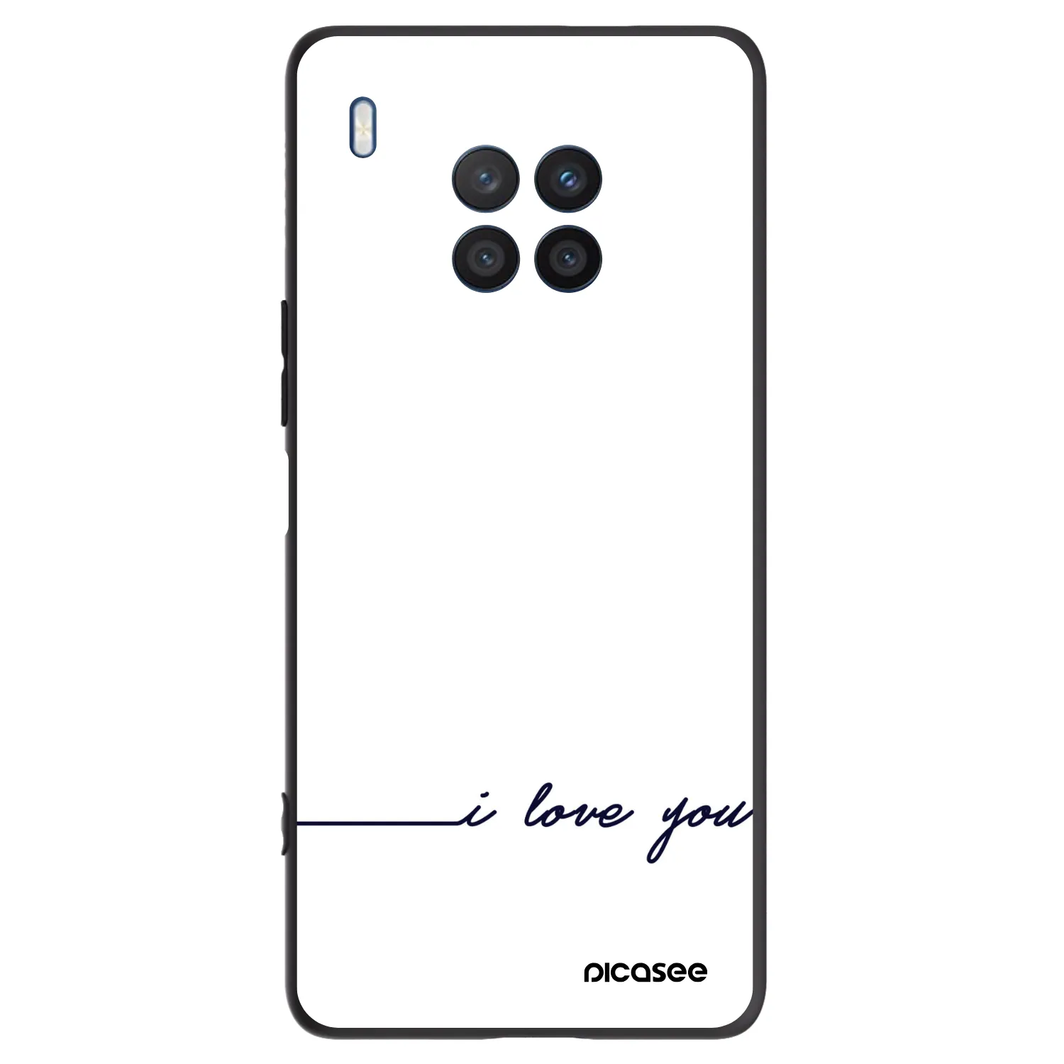 Picasee Μαύρη θήκη σιλικόνης για Honor 50 Lite - I love you