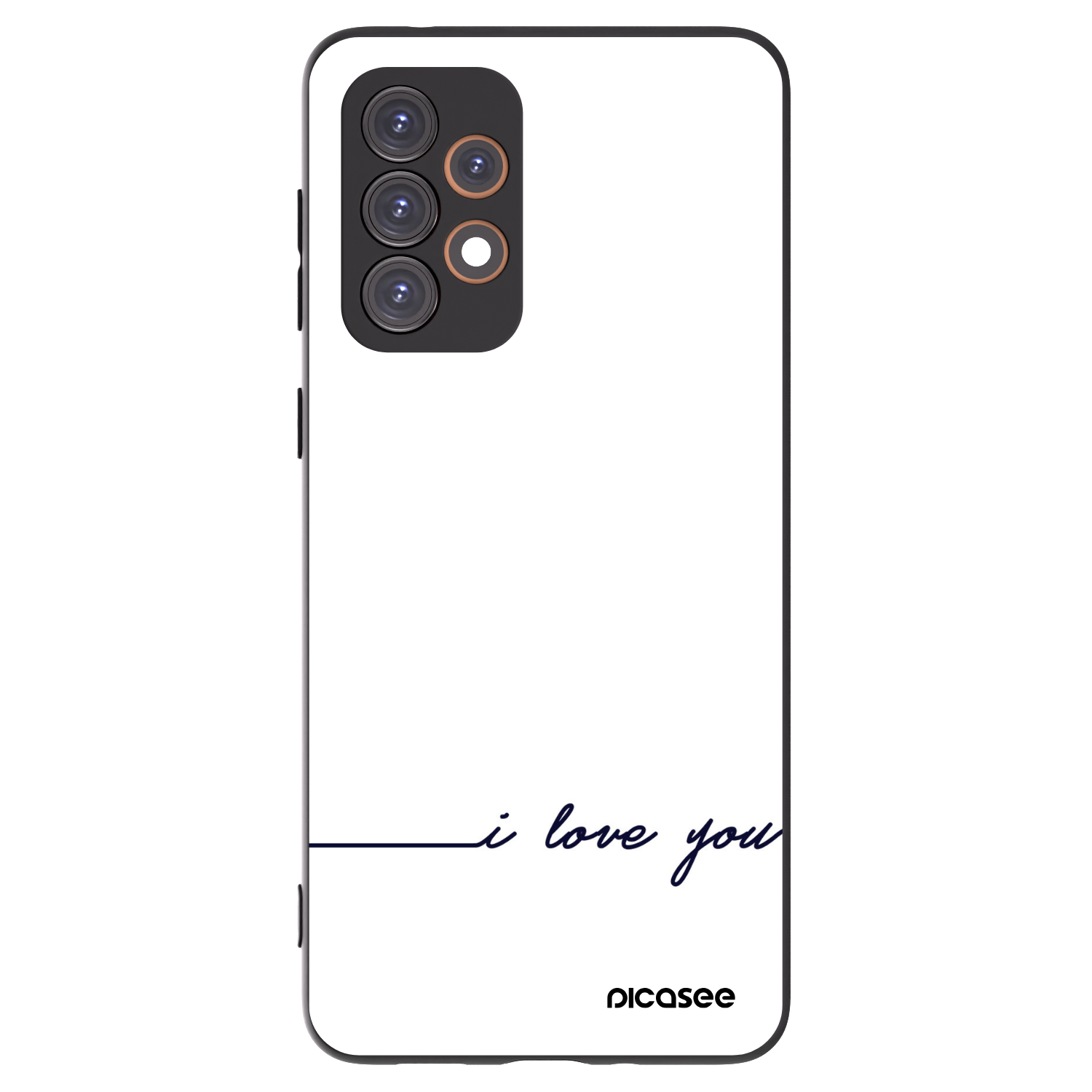 Picasee Μαύρη θήκη σιλικόνης για Samsung Galaxy A33 5G A336 - I love you