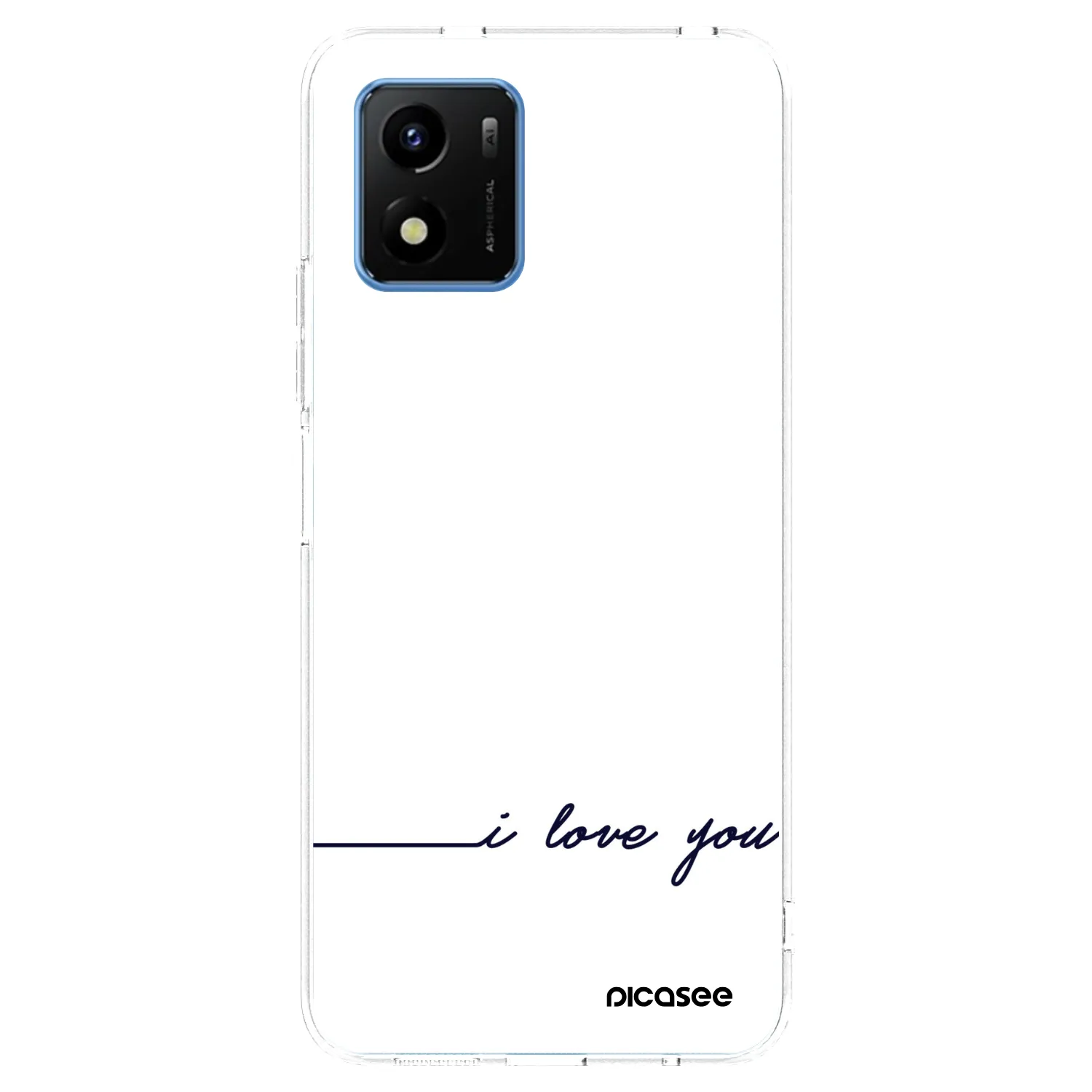 Picasee διαφανής θήκη σιλικόνης Vivo Y01 - I love you