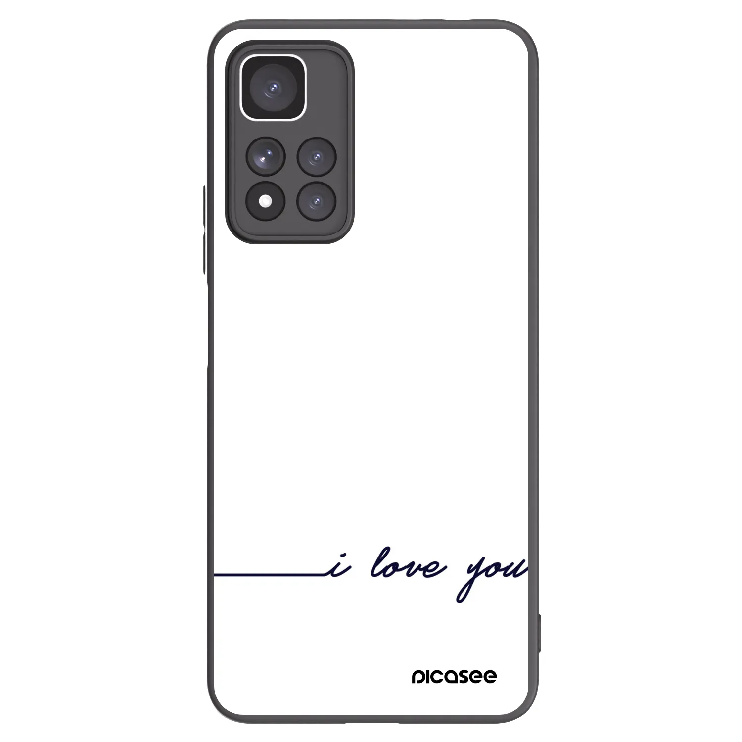 Picasee Μαύρη θήκη σιλικόνης για Xiaomi Redmi Note 11 Pro+ 5G - I love you