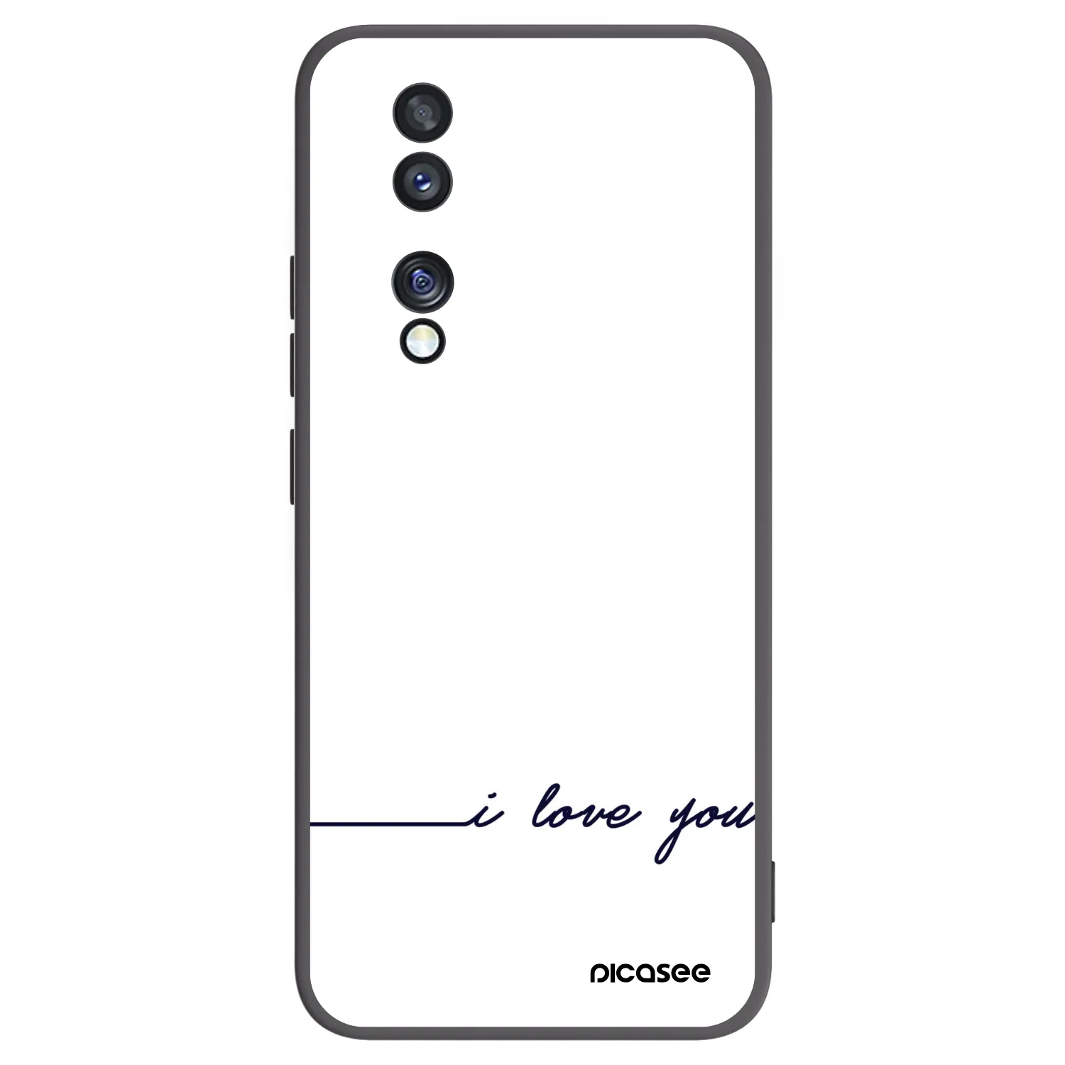 Picasee Μαύρη θήκη σιλικόνης για Honor 70 - I love you
