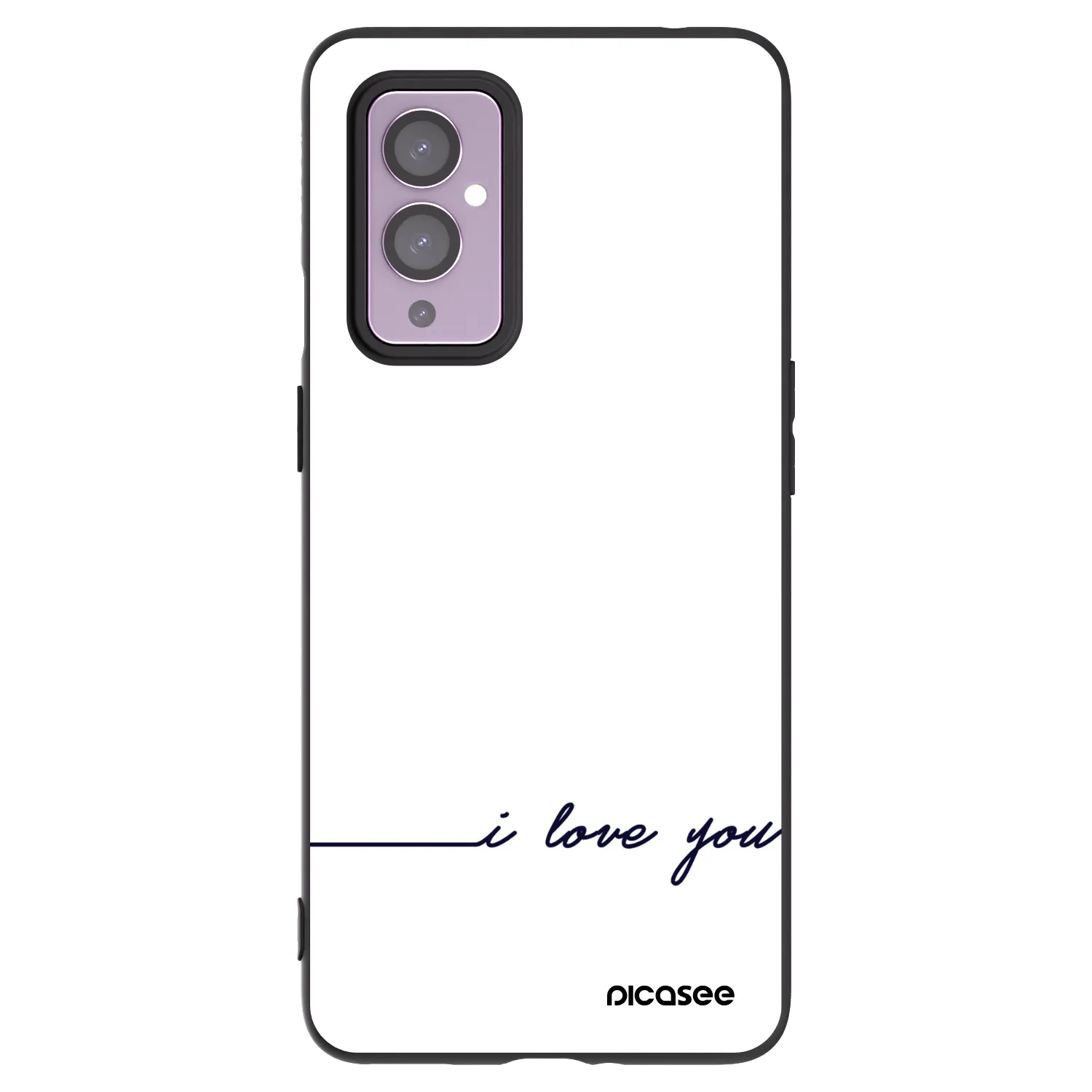 Picasee Μαύρη θήκη σιλικόνης για OnePlus 9 - I love you