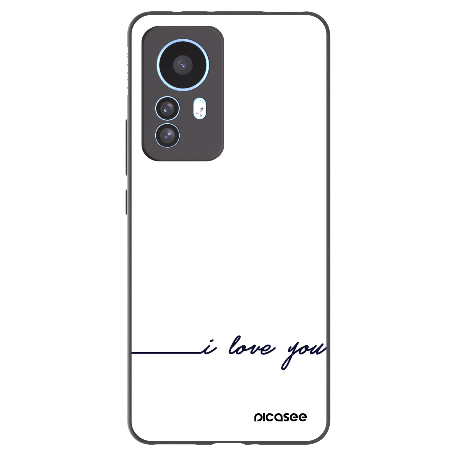 Picasee Μαύρη θήκη σιλικόνης για Xiaomi 12T Pro - I love you
