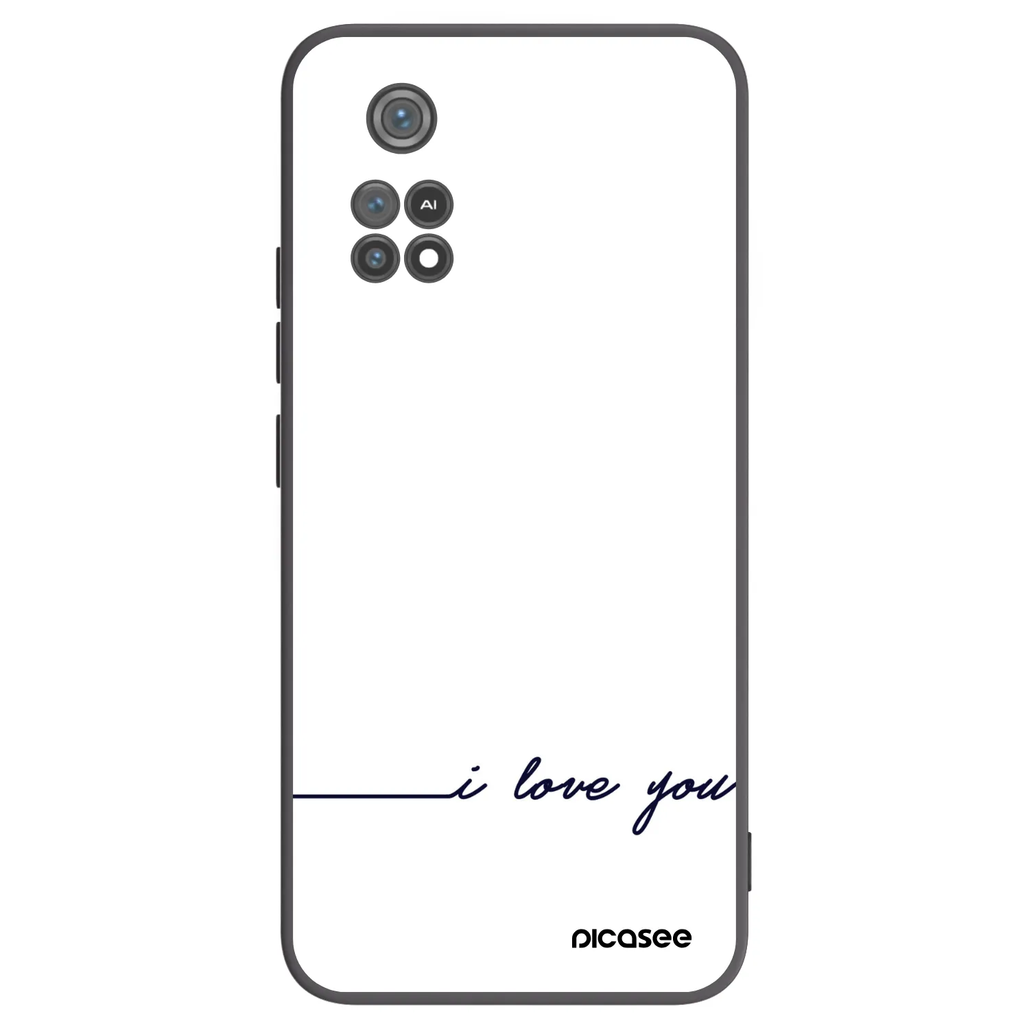 Picasee Μαύρη θήκη σιλικόνης για Xiaomi Poco M4 Pro - I love you