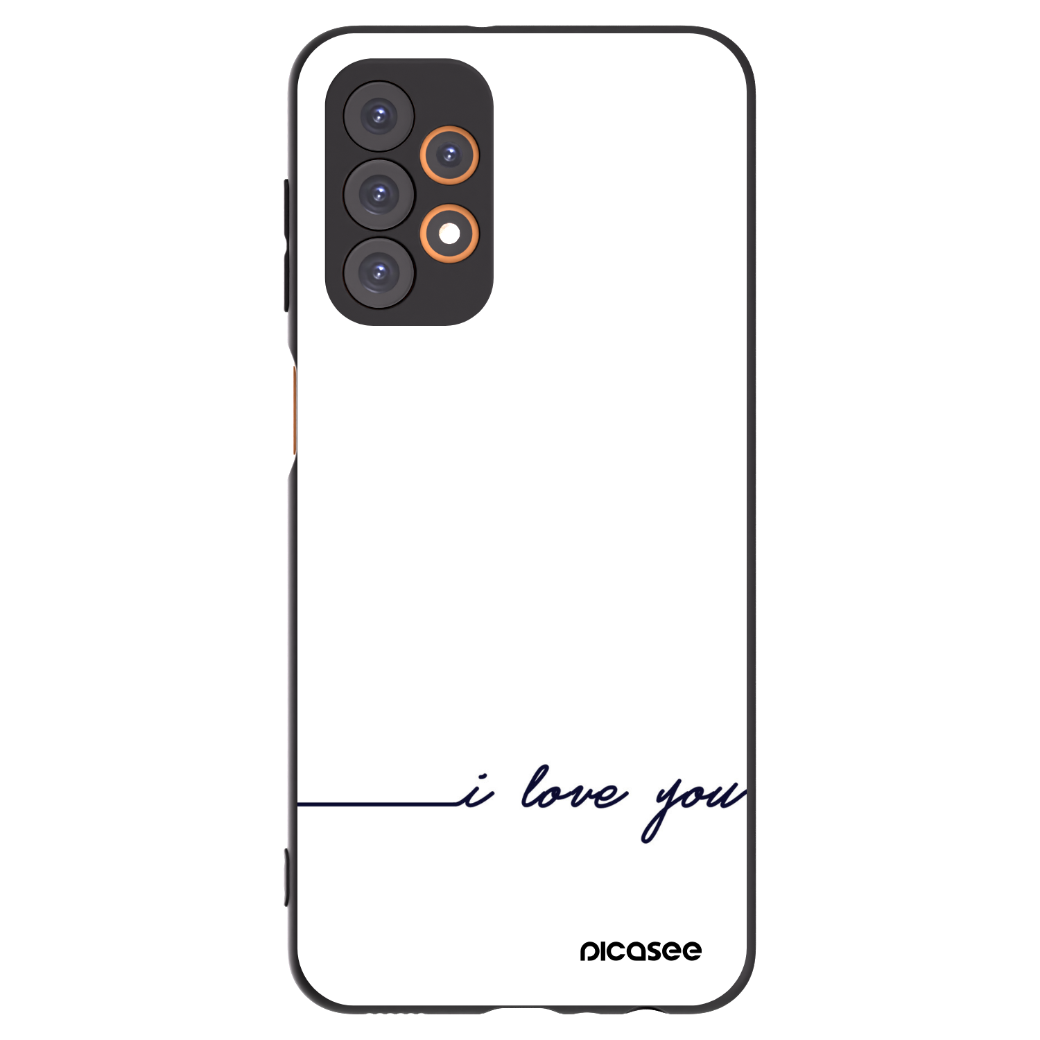 Picasee Μαύρη θήκη σιλικόνης για Samsung Galaxy A23 A236B 5G - I love you