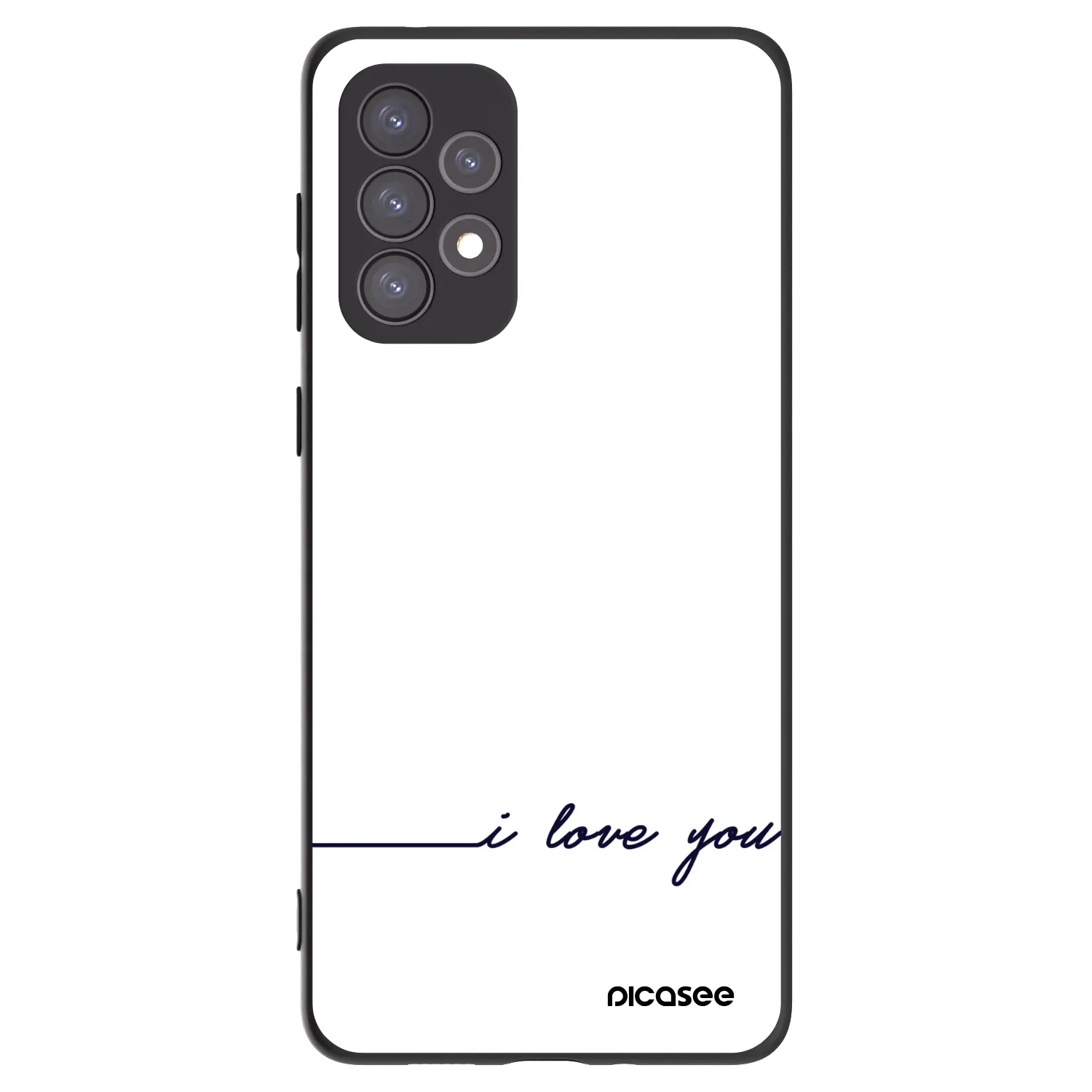 Picasee Μαύρη θήκη σιλικόνης για Samsung Galaxy A73 5G - I love you