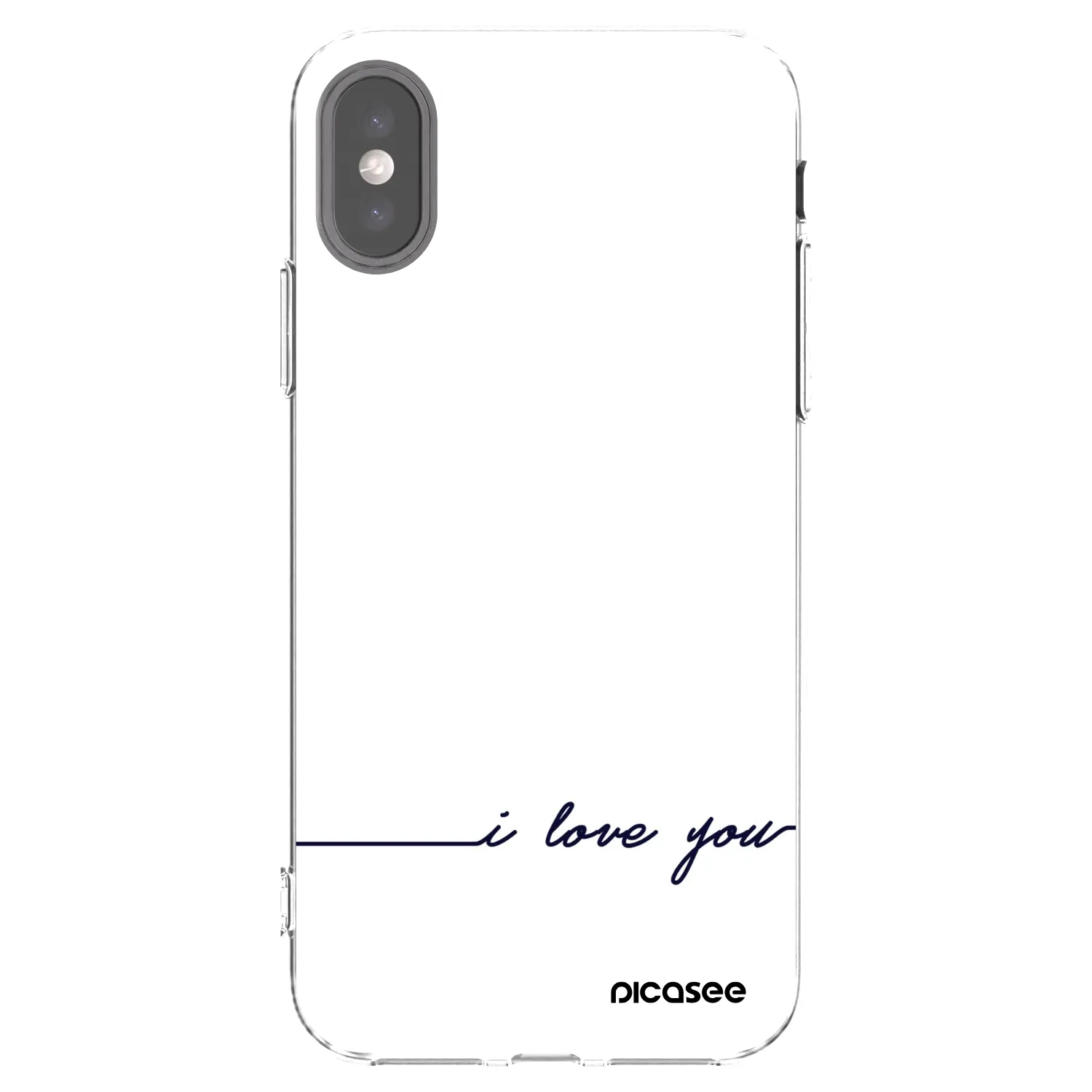 Picasee διαφανής θήκη σιλικόνης Apple iPhone X/XS - I love you