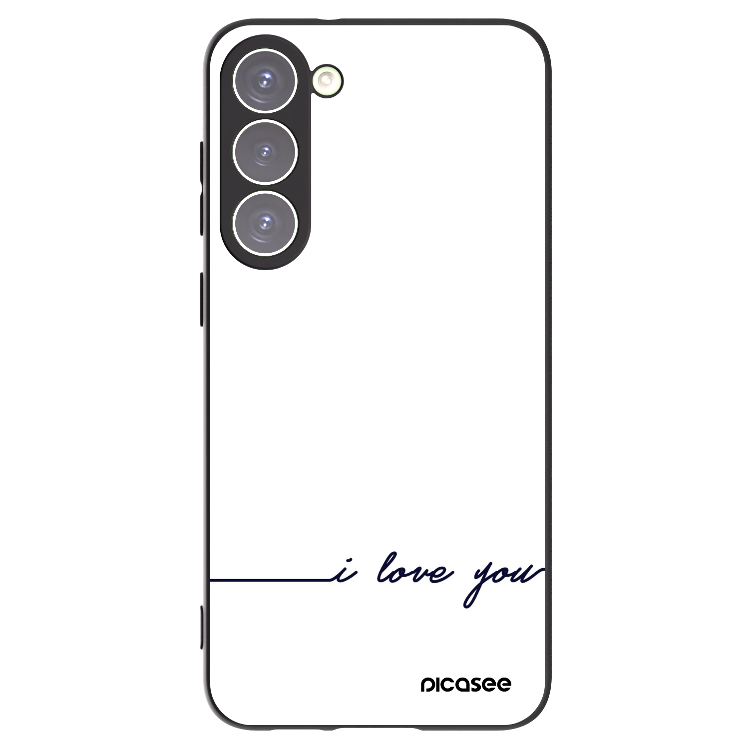 Picasee Μαύρη θήκη σιλικόνης για Samsung Galaxy S23+ 5G - I love you