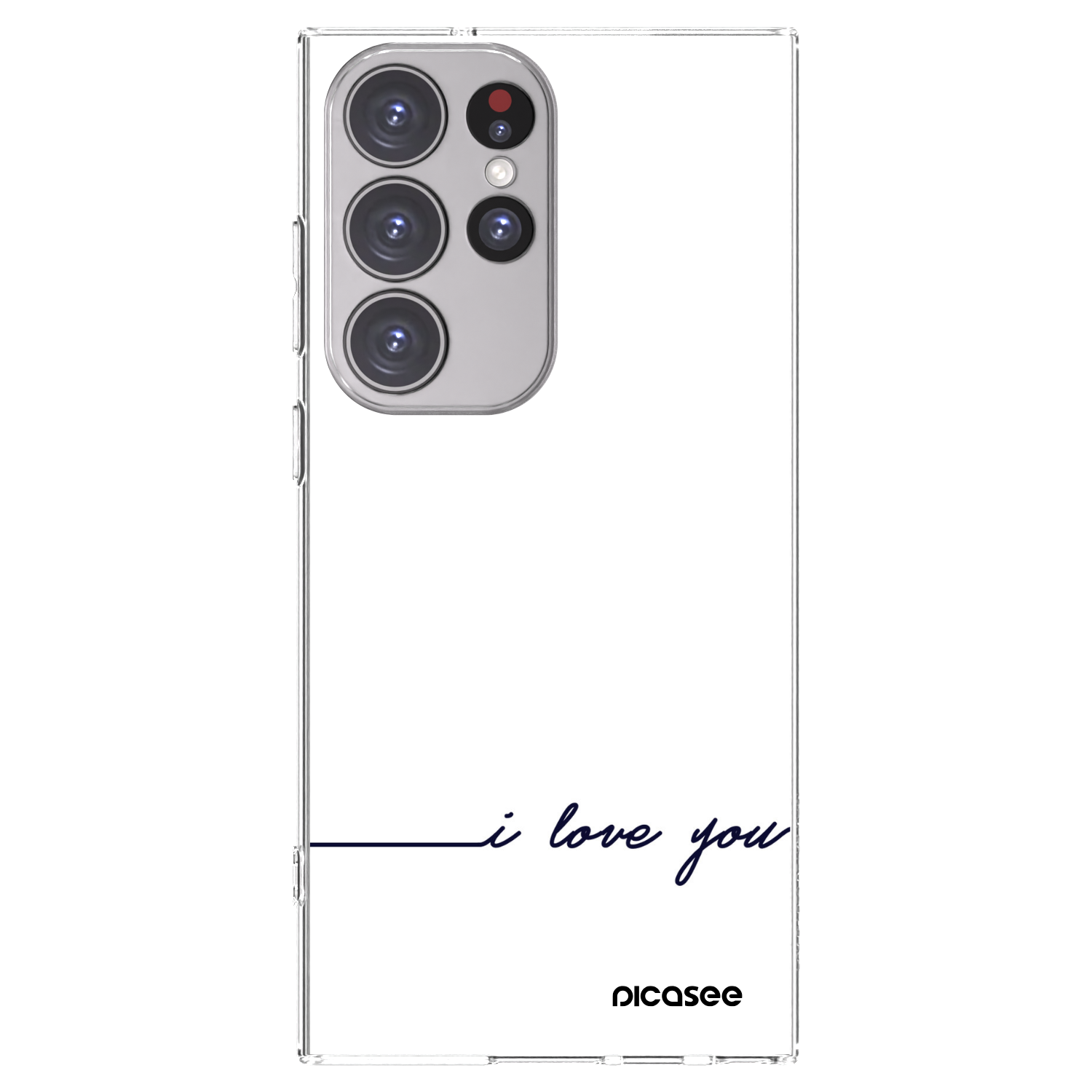 Picasee διαφανής θήκη σιλικόνης Samsung Galaxy S23 Ultra 5G - I love you