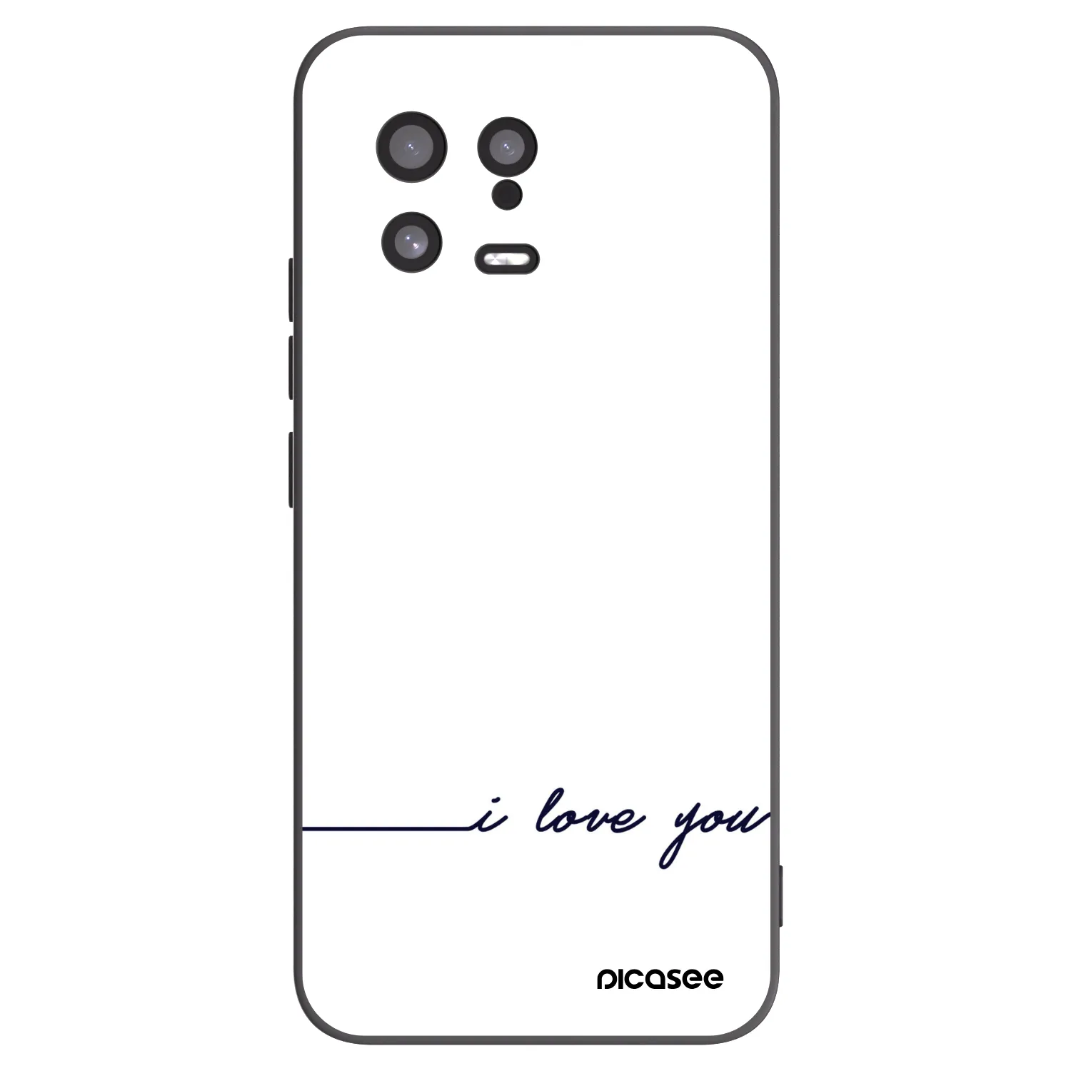 Picasee Μαύρη θήκη σιλικόνης για Xiaomi 13 - I love you