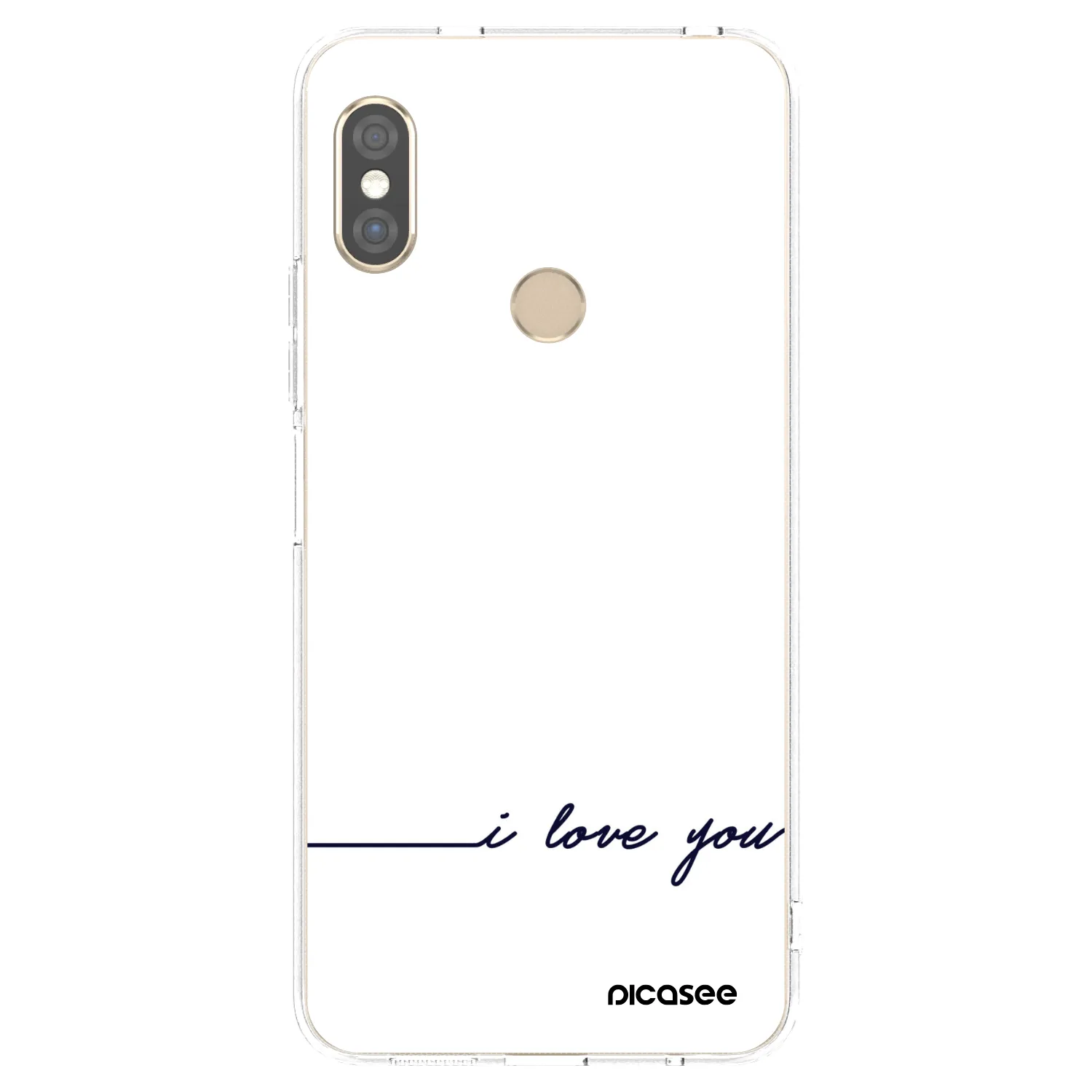 Picasee διαφανής θήκη σιλικόνης Xiaomi Redmi Note 5 Global - I love you