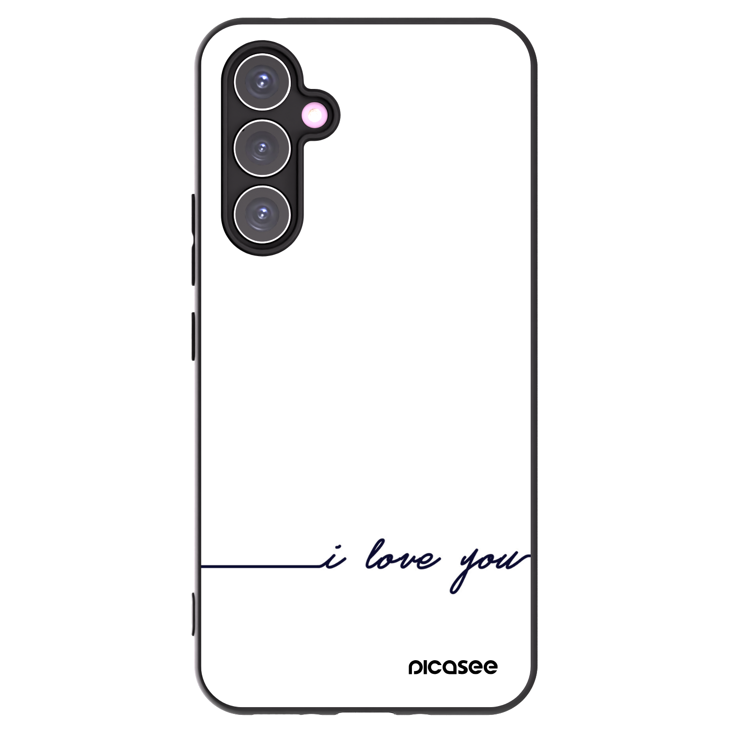 Picasee Μαύρη θήκη σιλικόνης για Samsung Galaxy A54 5G A546B - I love you