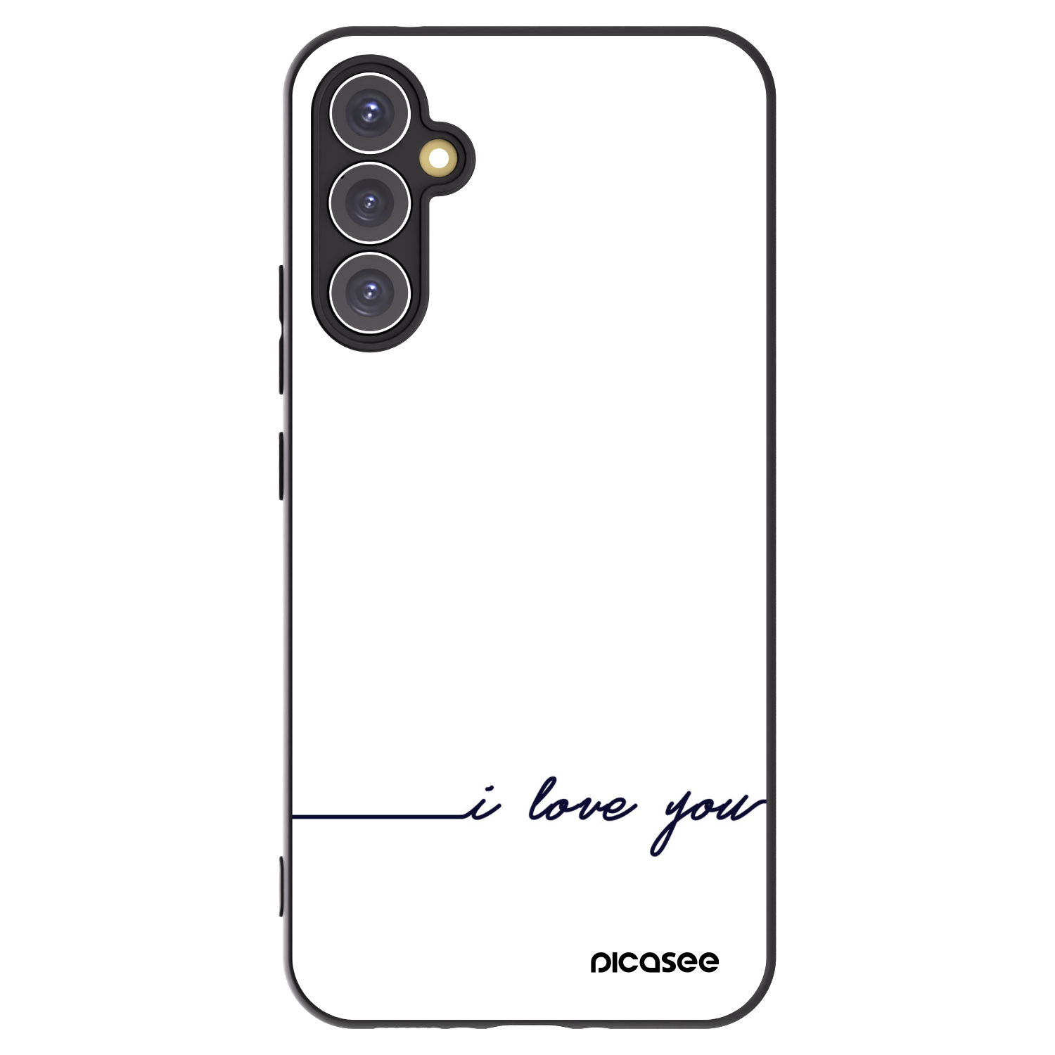 Picasee Μαύρη θήκη σιλικόνης για Samsung Galaxy A34 5G A346B - I love you