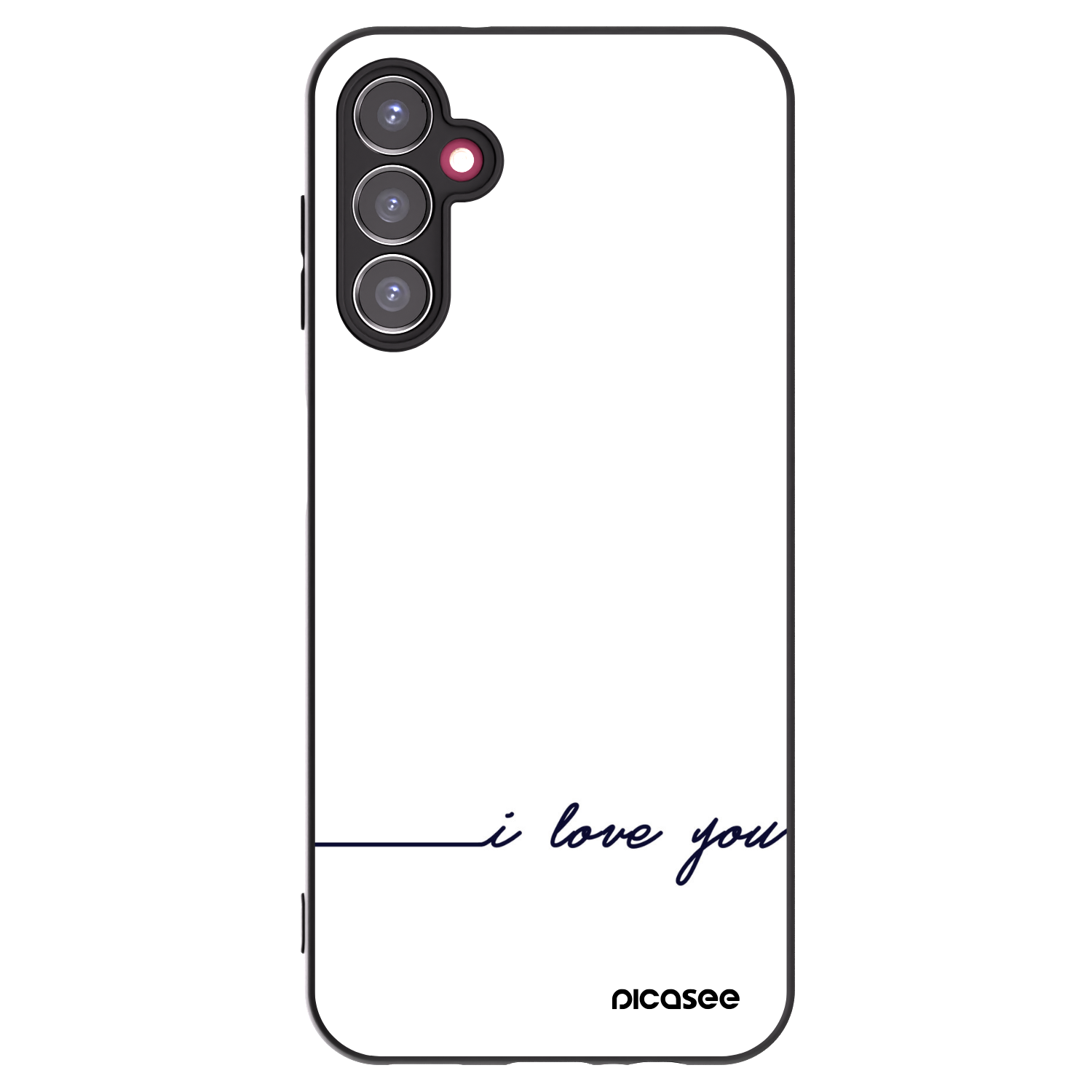 Picasee Μαύρη θήκη σιλικόνης για Samsung Galaxy A14 4G A145R - I love you