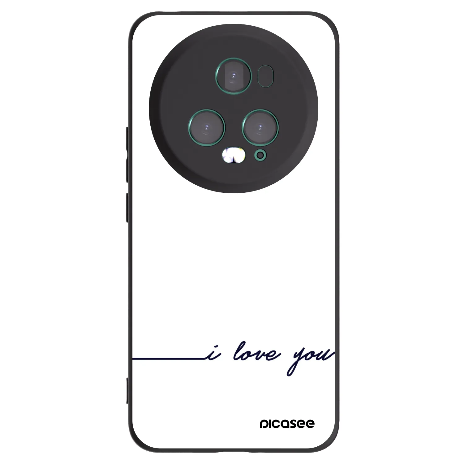 Picasee Μαύρη θήκη σιλικόνης για Honor Magic5 Pro - I love you