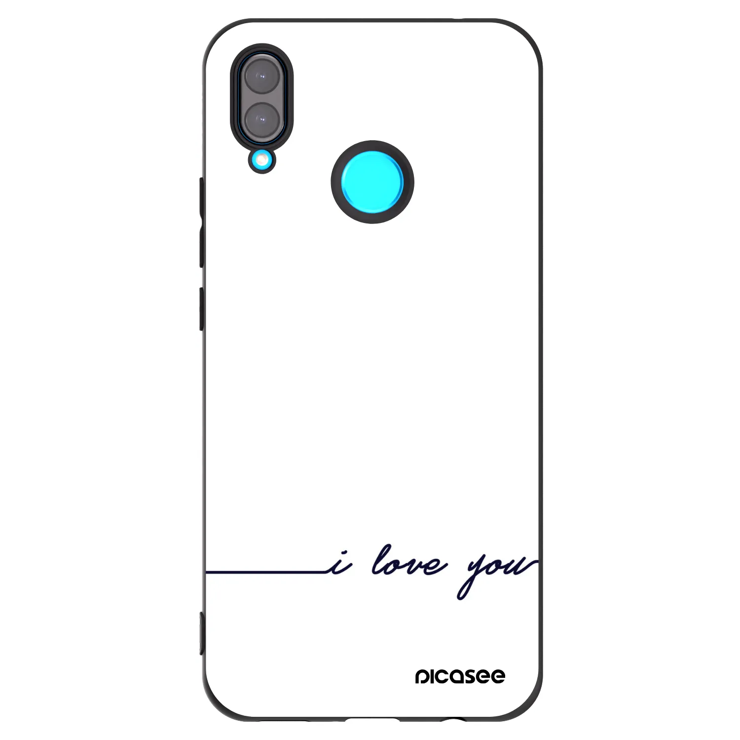 Picasee Μαύρη θήκη σιλικόνης για Huawei Nova 3 - I love you