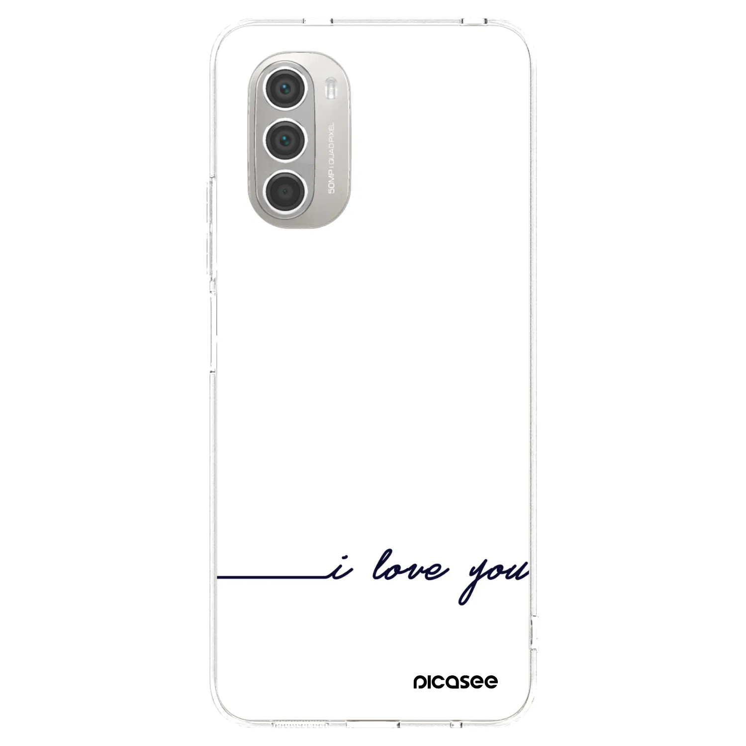 Picasee διαφανής θήκη σιλικόνης Motorola Moto G51 - I love you