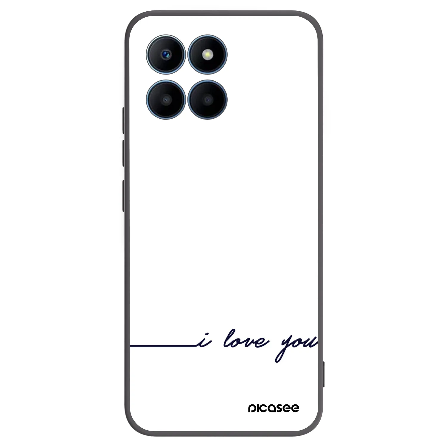 Picasee Μαύρη θήκη σιλικόνης για Honor 70 Lite - I love you