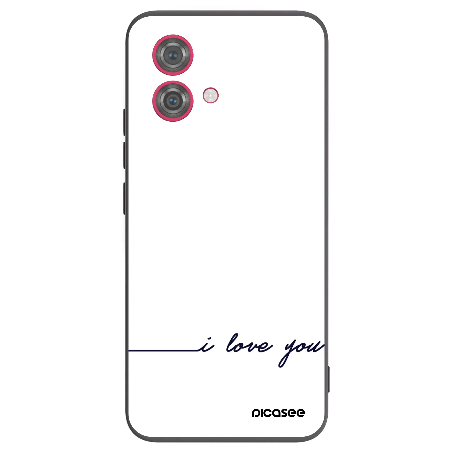 Picasee Μαύρη θήκη σιλικόνης για Motorola Moto G84 5G - I love you