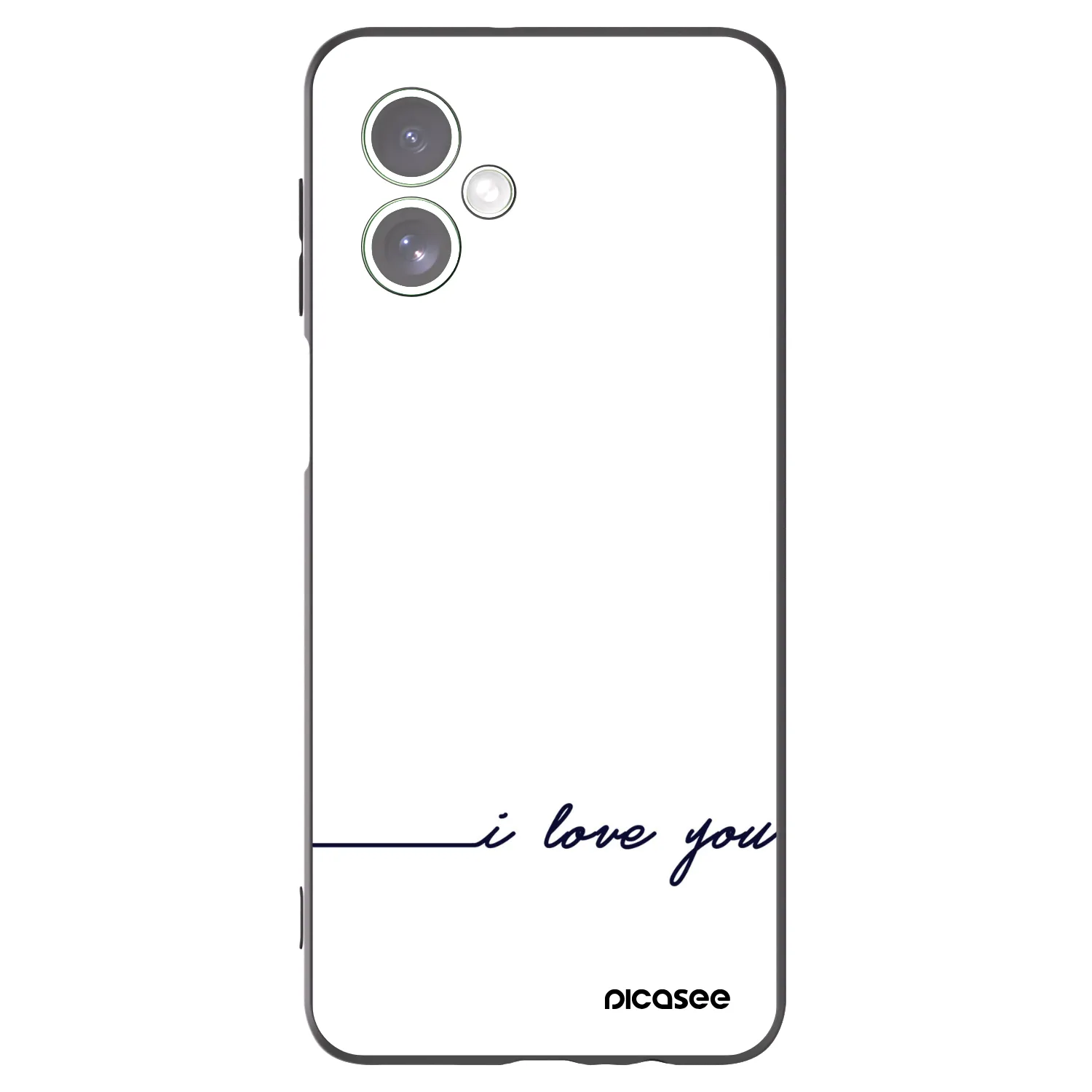 Picasee Μαύρη θήκη σιλικόνης για Motorola Moto G54 5G - I love you