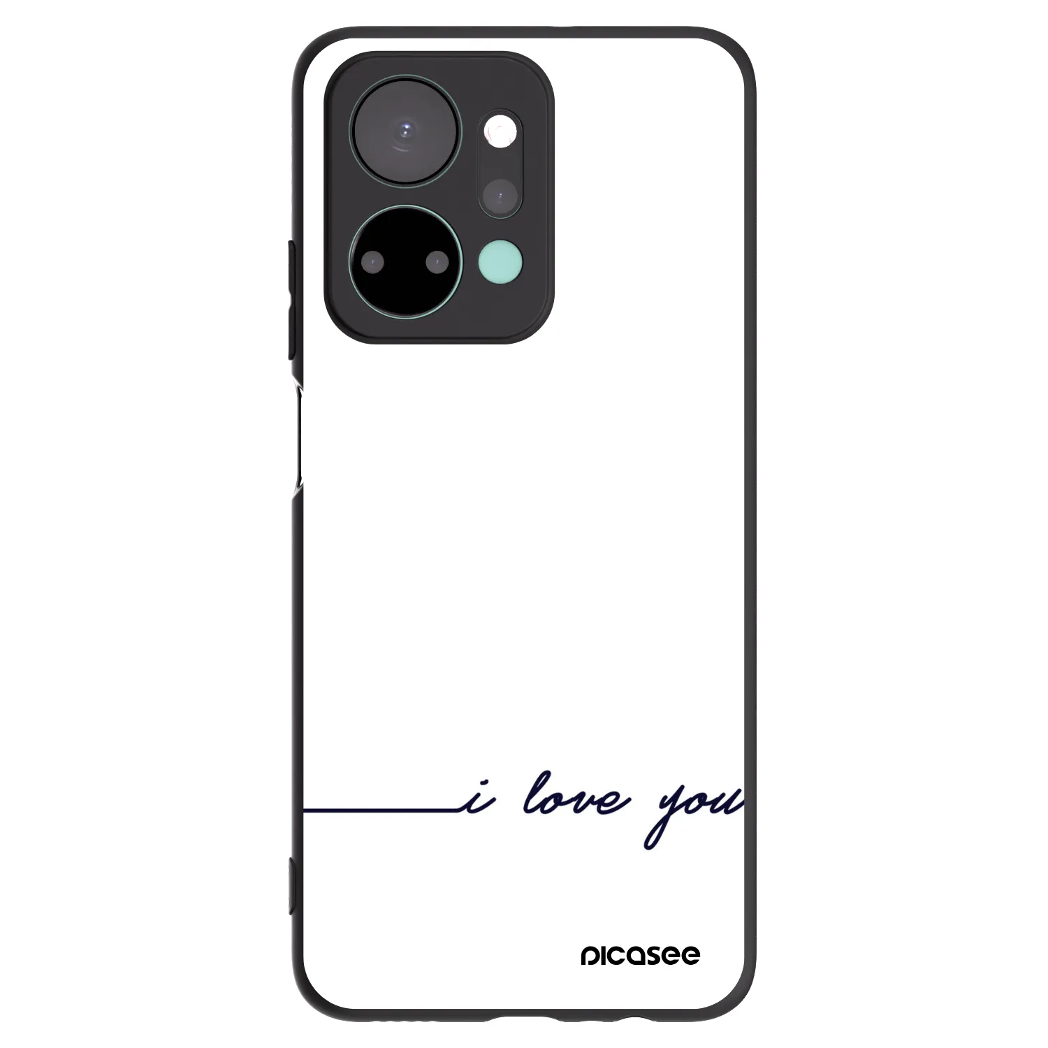 Picasee Μαύρη θήκη σιλικόνης για Honor X7a - I love you