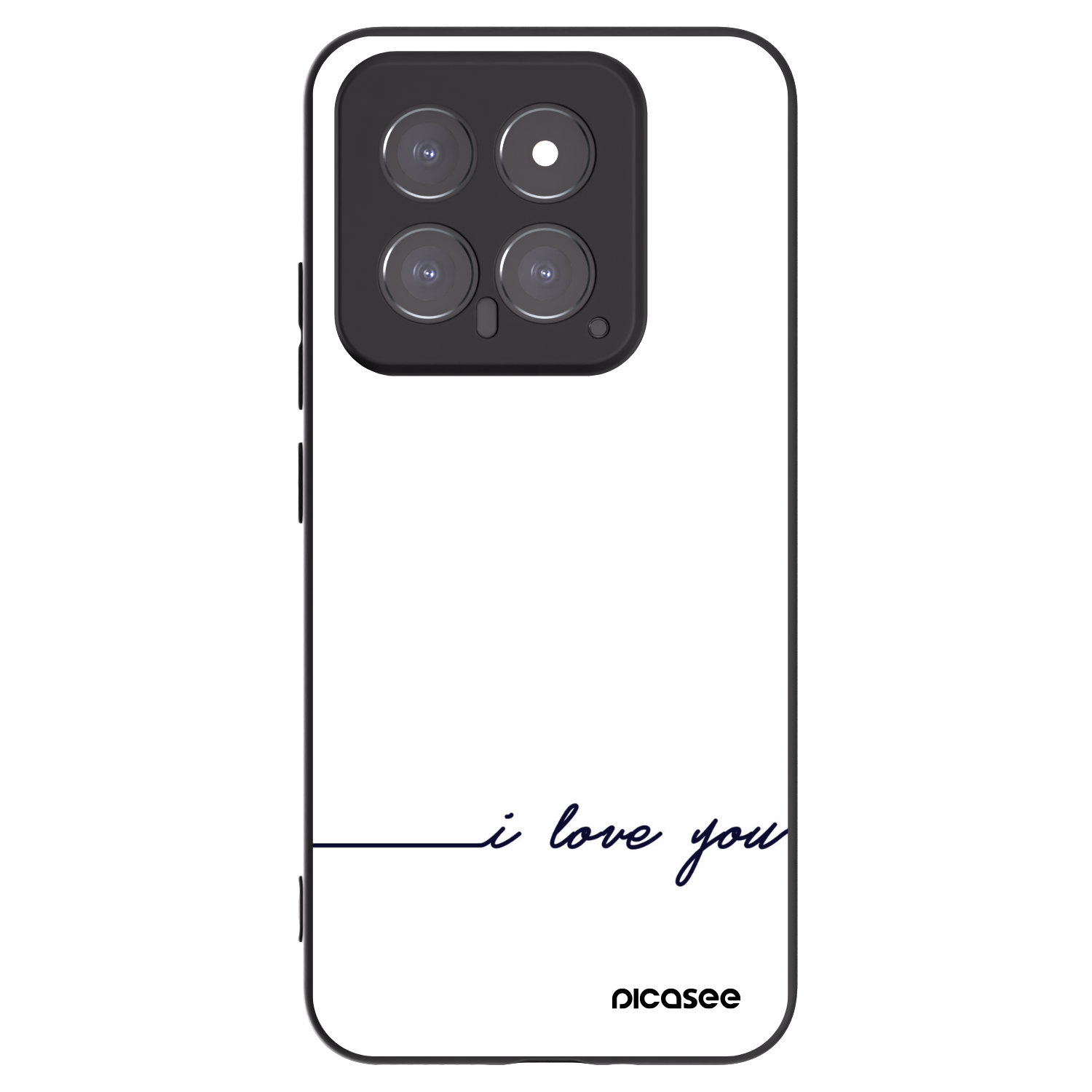 Picasee Μαύρη θήκη σιλικόνης για Xiaomi 14 - I love you