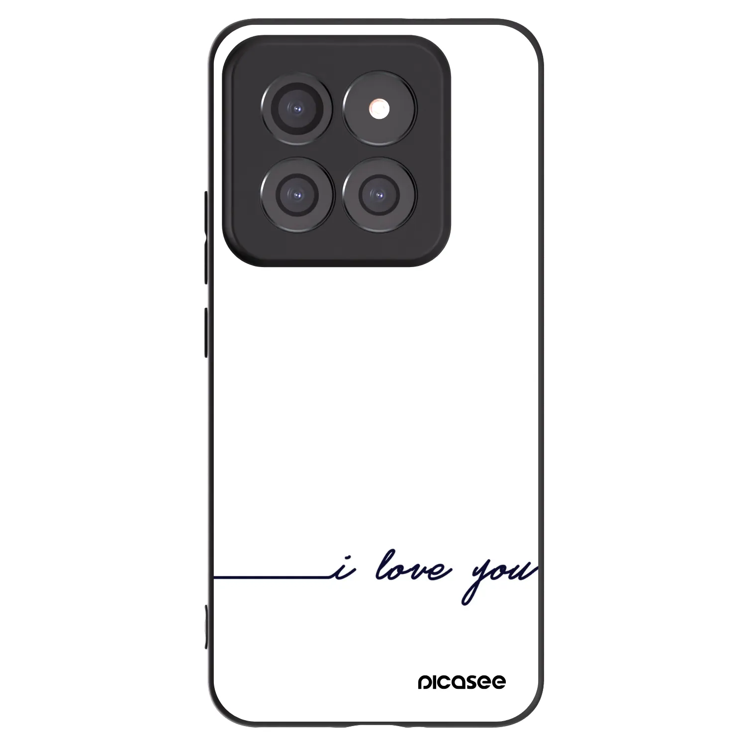 Picasee Μαύρη θήκη σιλικόνης για Xiaomi 14 Pro - I love you