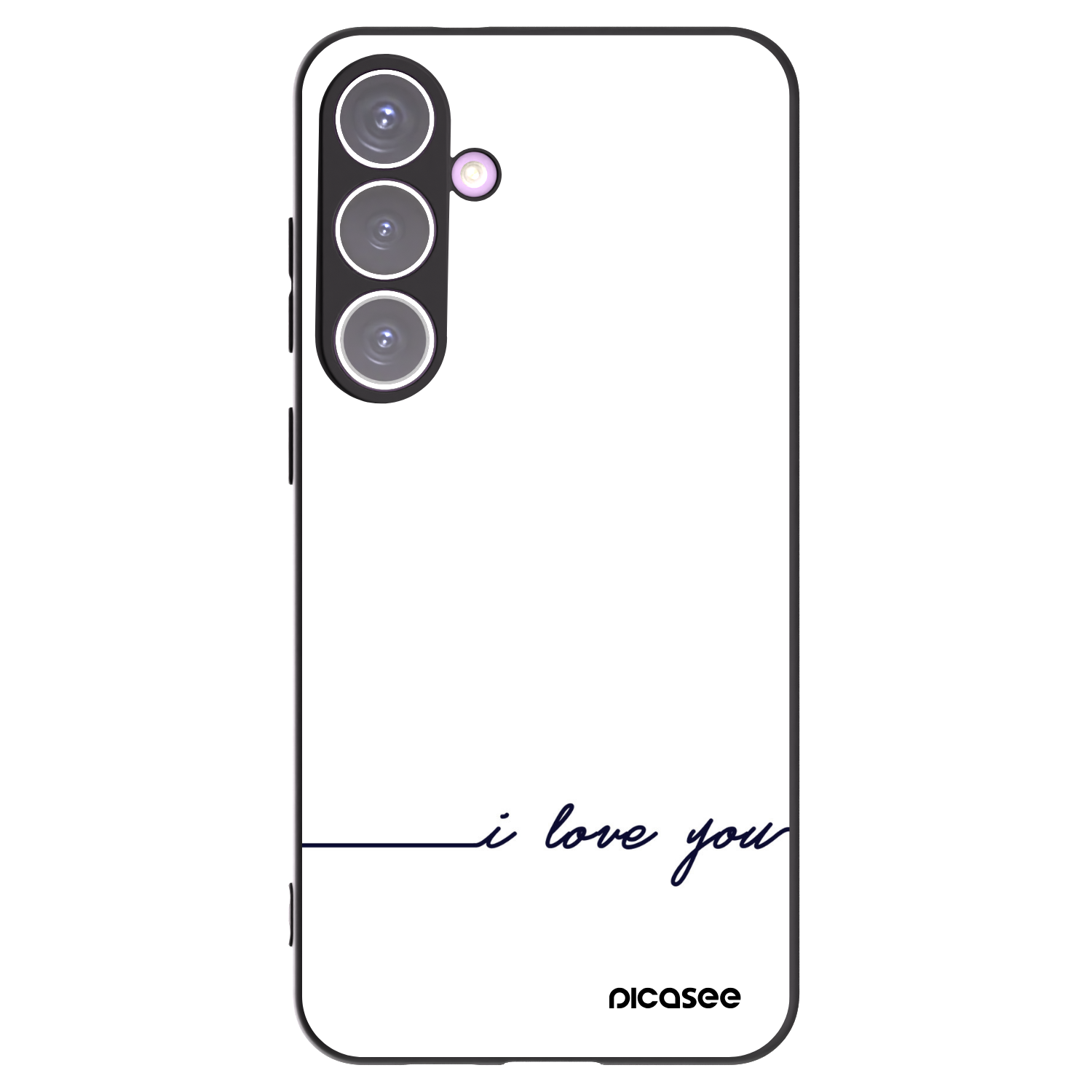 Picasee Μαύρη θήκη σιλικόνης για Samsung Galaxy S24+ S926B 5G - I love you
